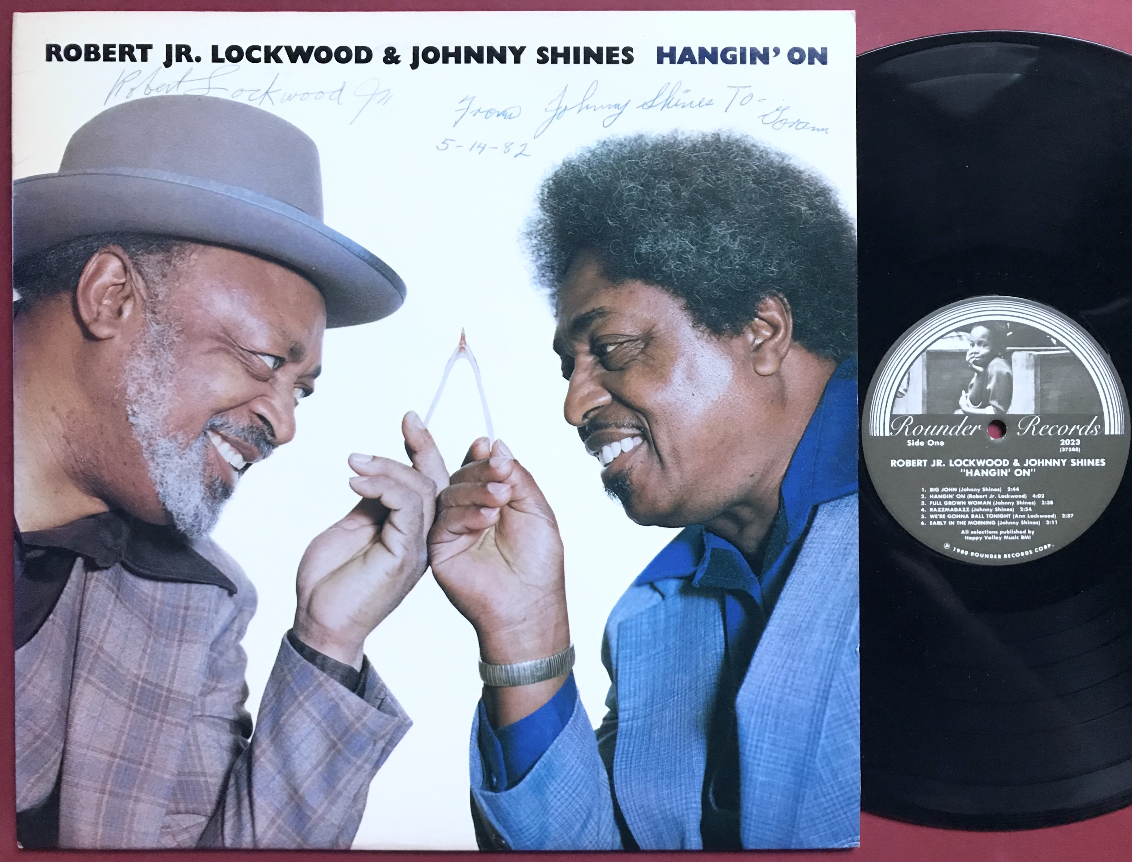 ROBERT LOCKWOOD JR. & JOHNNY SHINES - Hangin´ on SIGNERAD LP 1980 - 5
