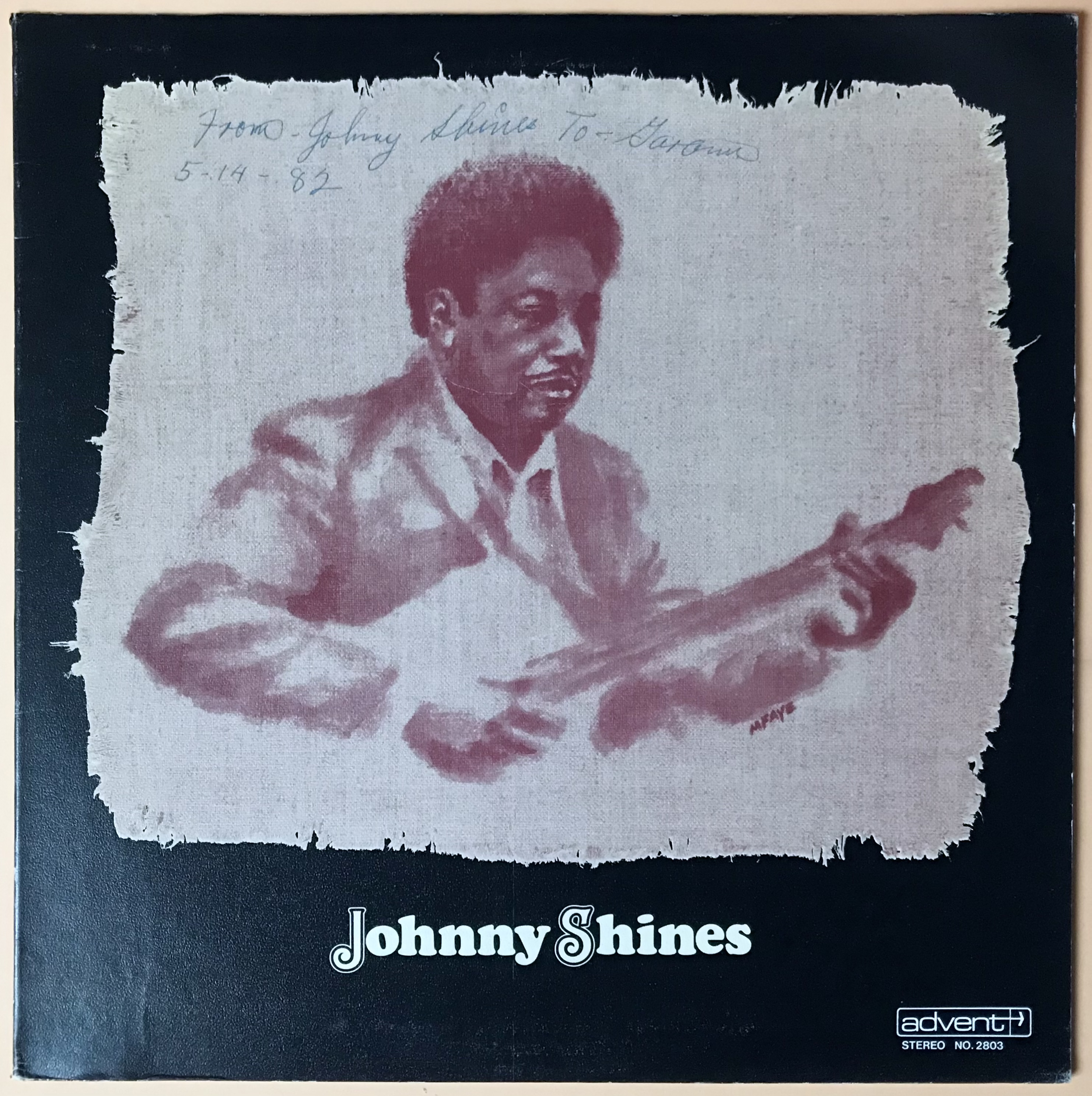 JOHNNY SHINES - "same" SIGNERAD LP 1974