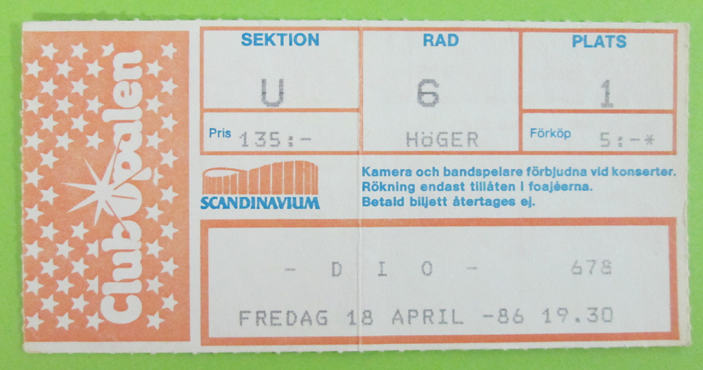 DIO - Göteborg 1986