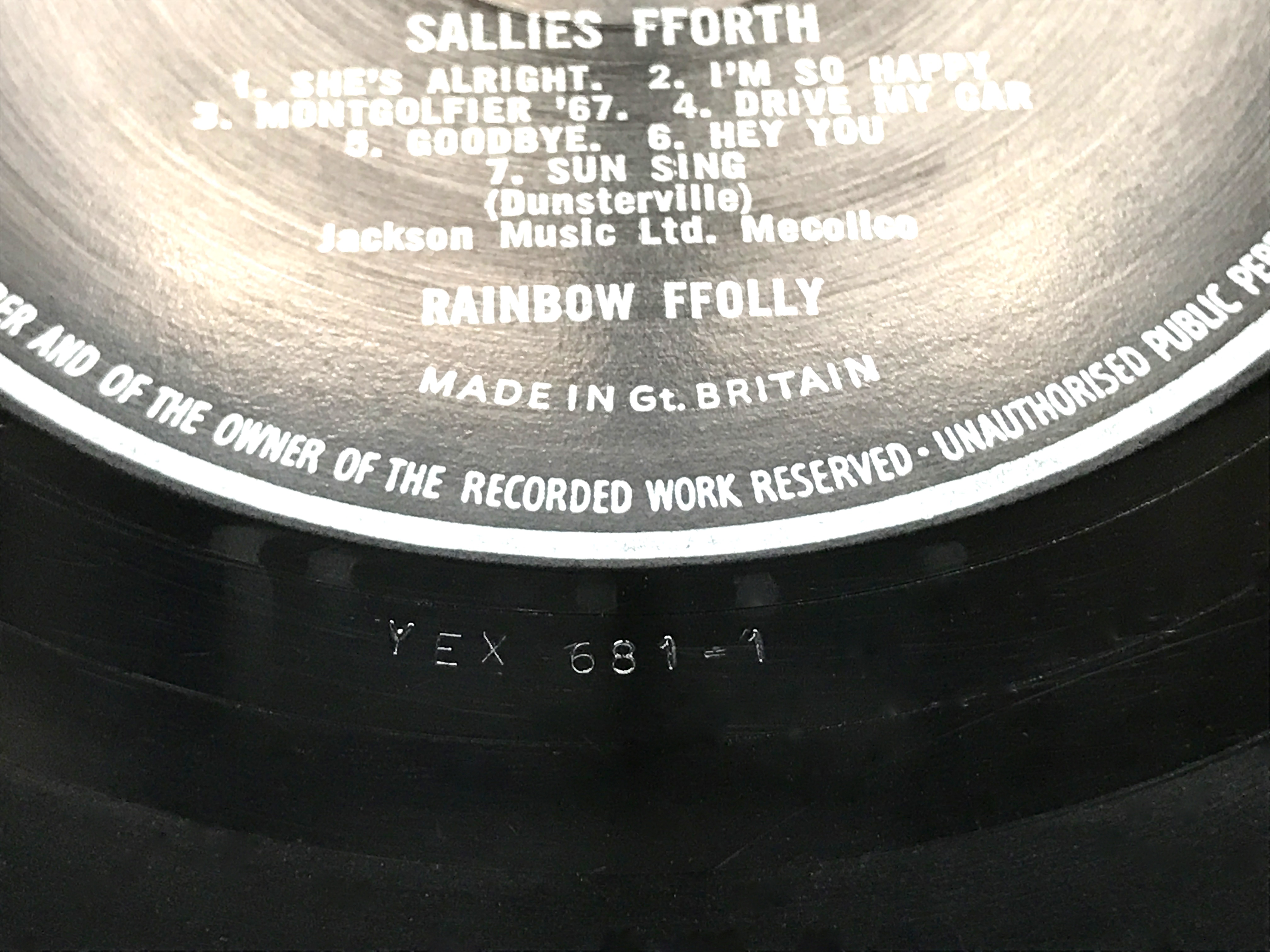RAINBOW FFOLLY - Sallies fforth UK-orig LP 1968 - 5