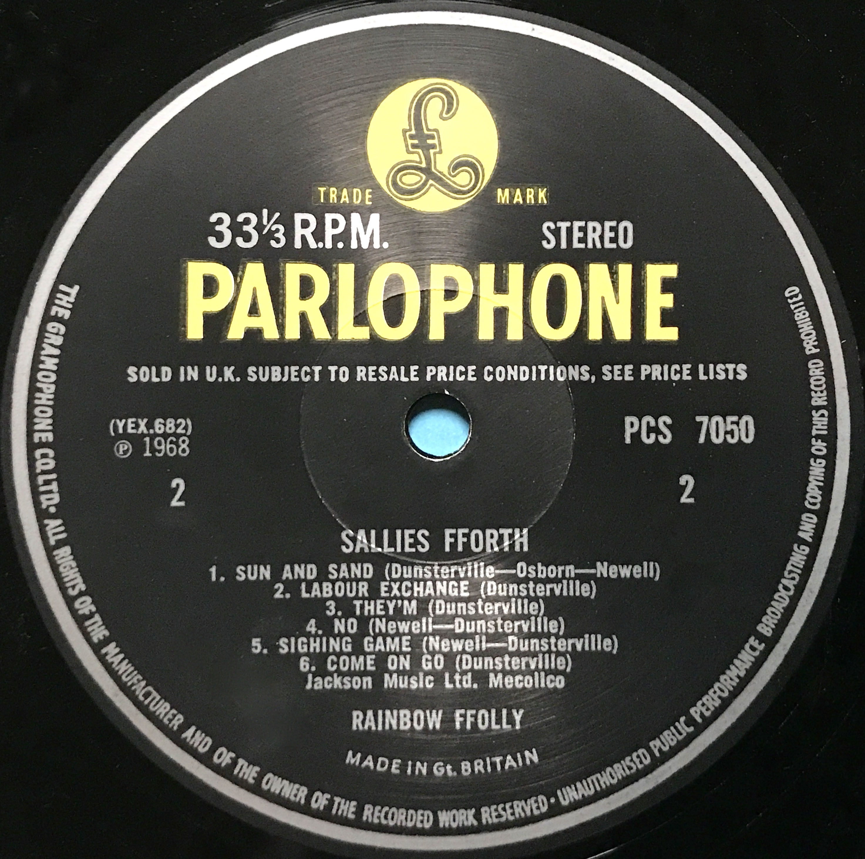 RAINBOW FFOLLY - Sallies fforth UK-orig LP 1968 - 4