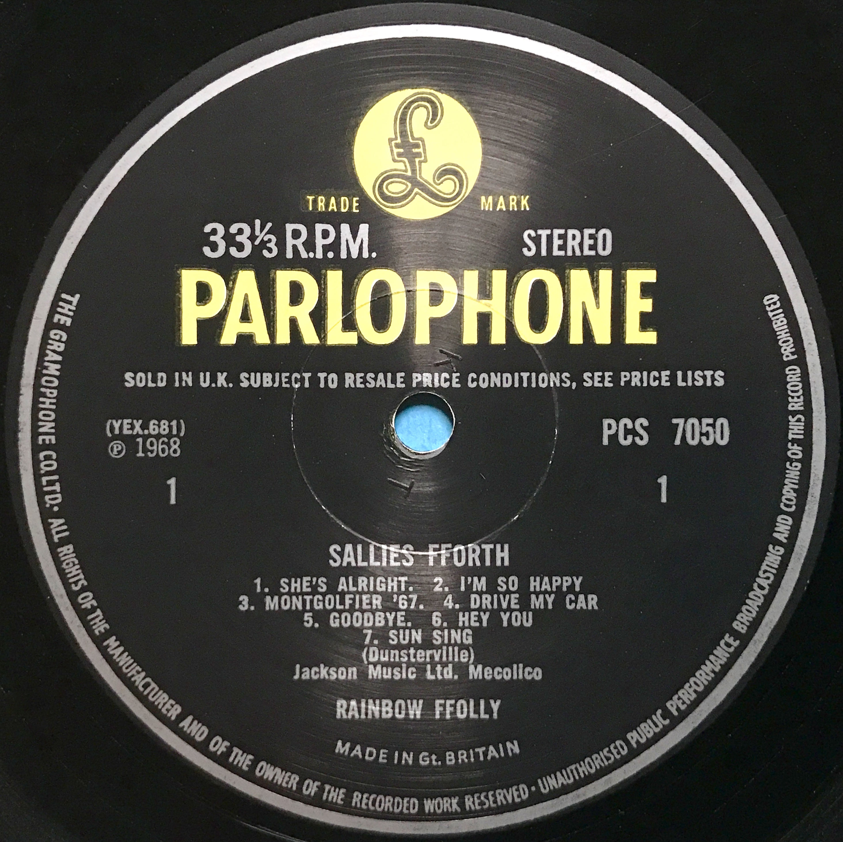 RAINBOW FFOLLY - Sallies fforth UK-orig LP 1968 - 3