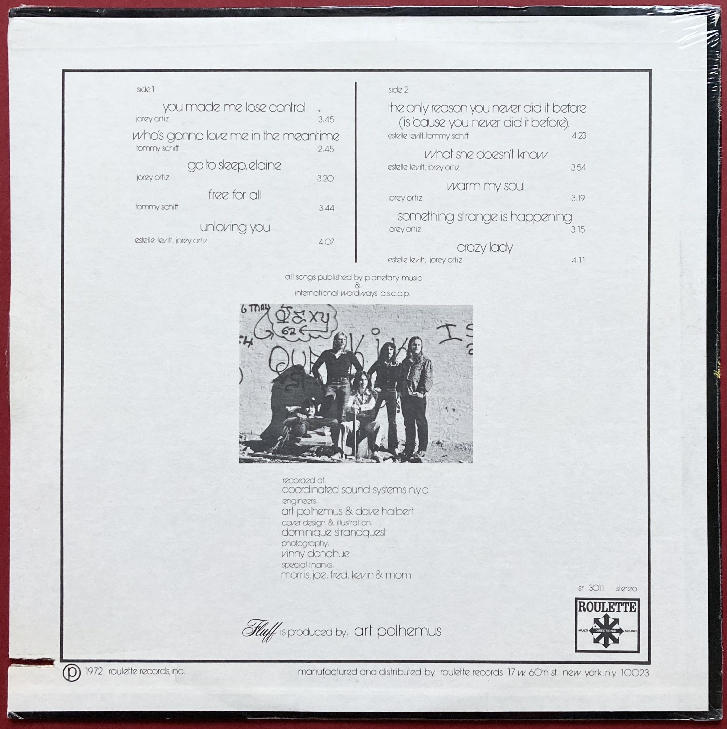  FLUFF - "same" US-orig LP 1972 OÖPPNAD! - 2