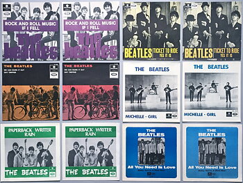 * BEATLES - Svenska omslag 1965-70 SET på 19 st / MINT-!