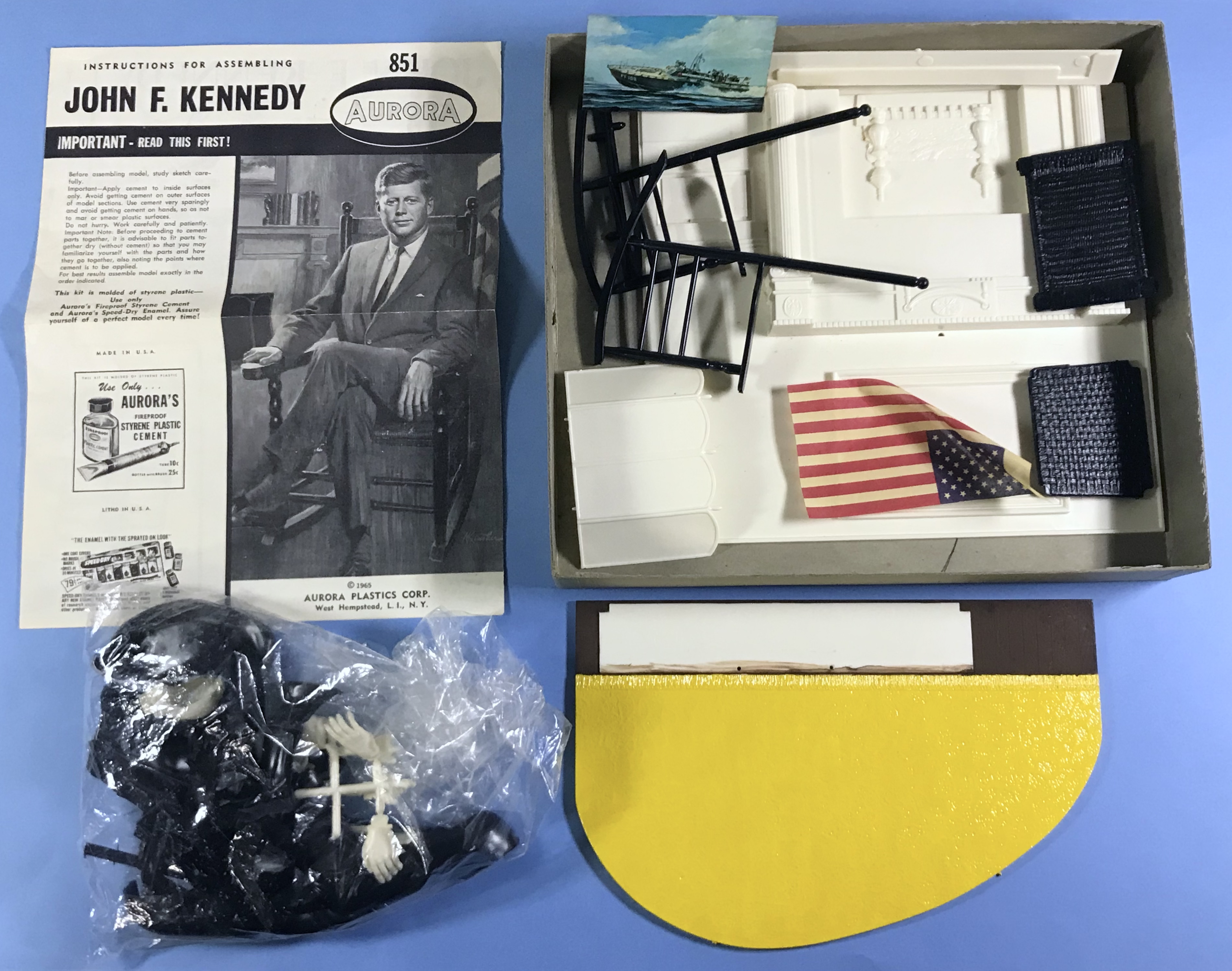 JOHN F. KENNEDY JFK - AURORA plastic assembly kit 1965 - 5