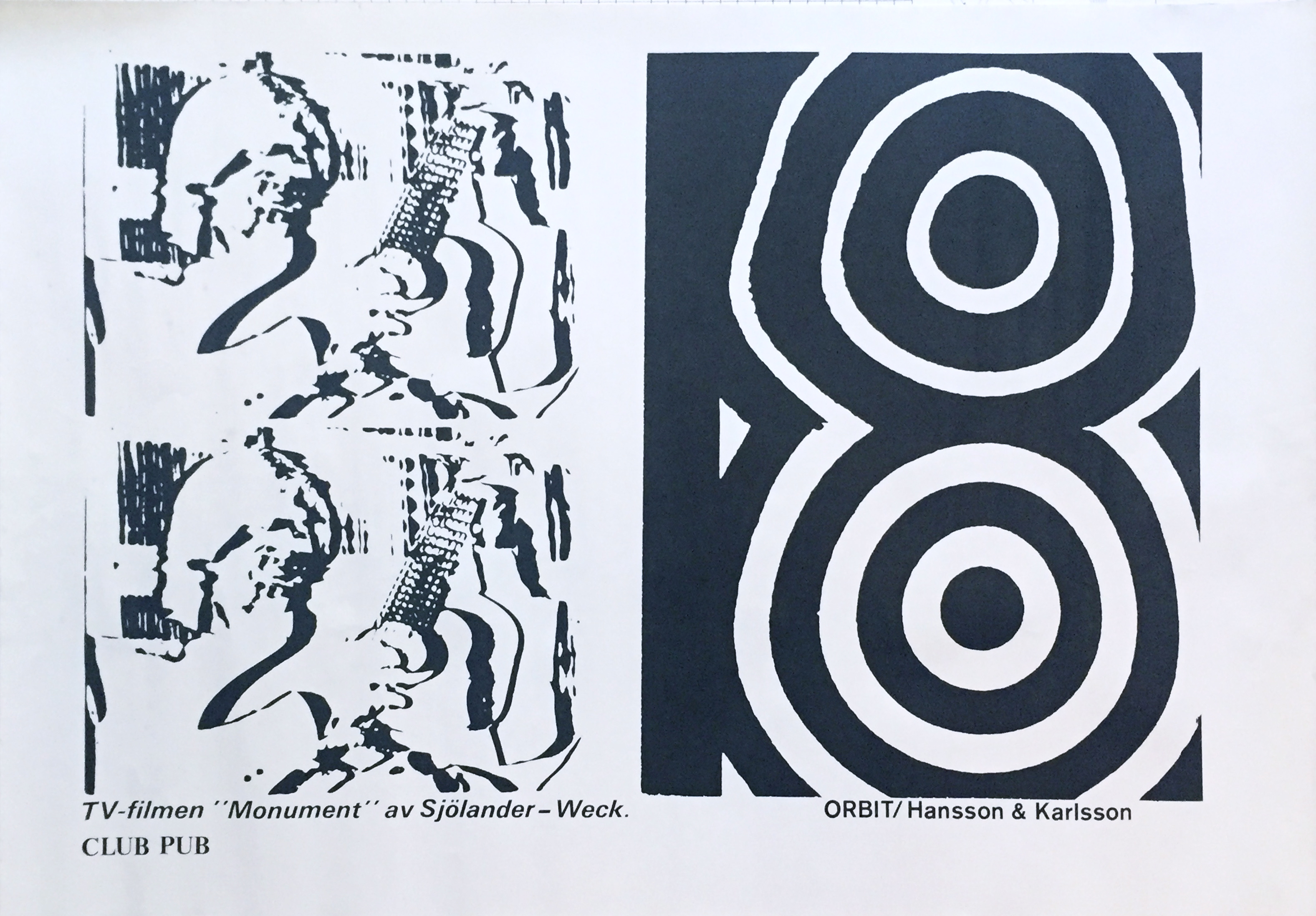 HANSSON & KARLSSON (1967) Monument / ORBIT  Promoaffisch 