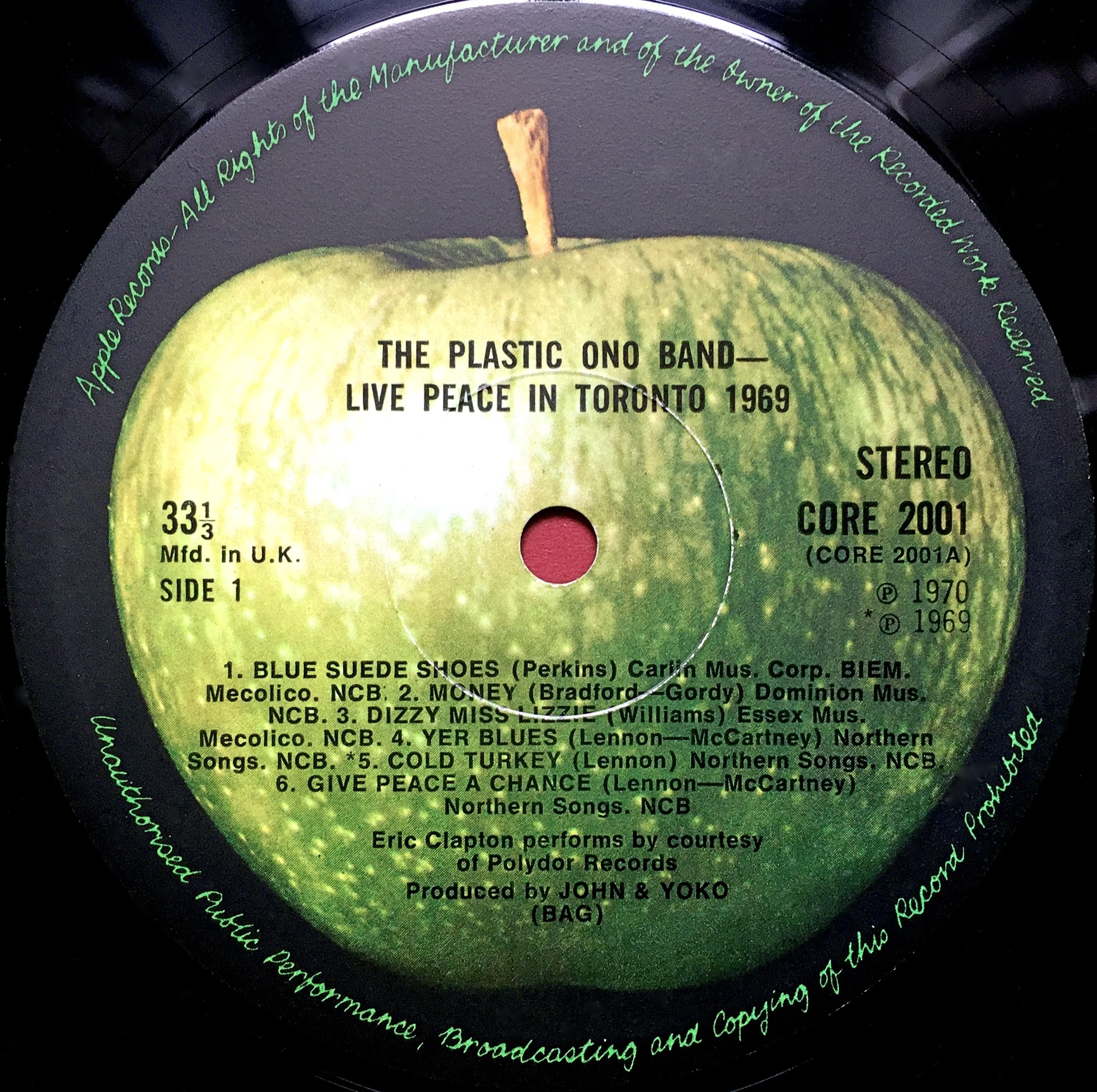 PLASTIC ONO BAND - Live peace in Toronto Med KALENDER UK-orig LP 1969 - 4