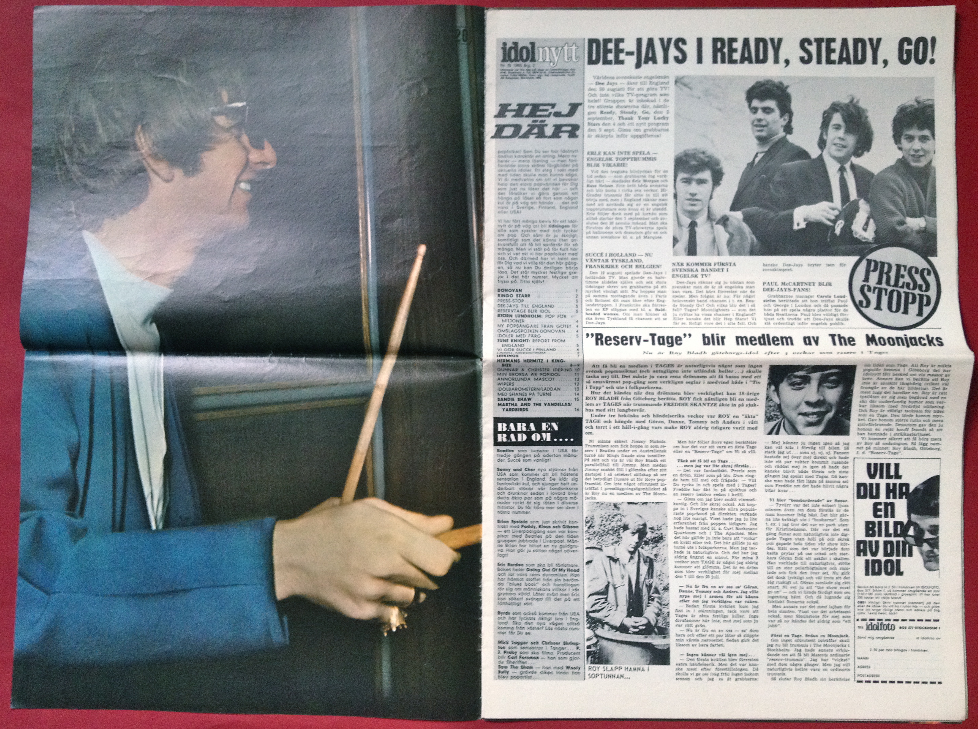 IDOLNYTT - No 15 1965 DONOVAN cover - 3