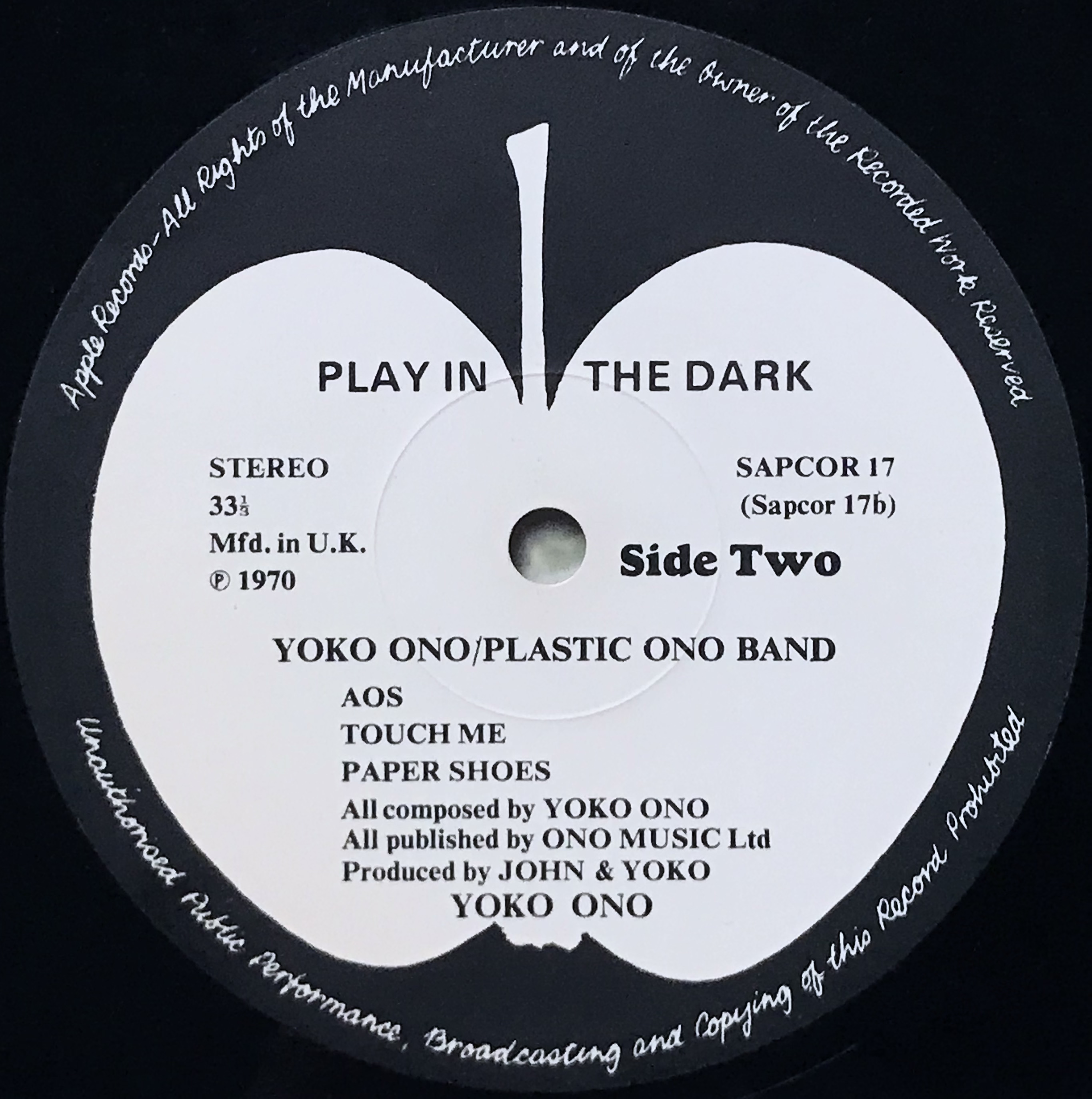 YOKO ONO - Plastic Ono band UK-orig LP 1970 - 4
