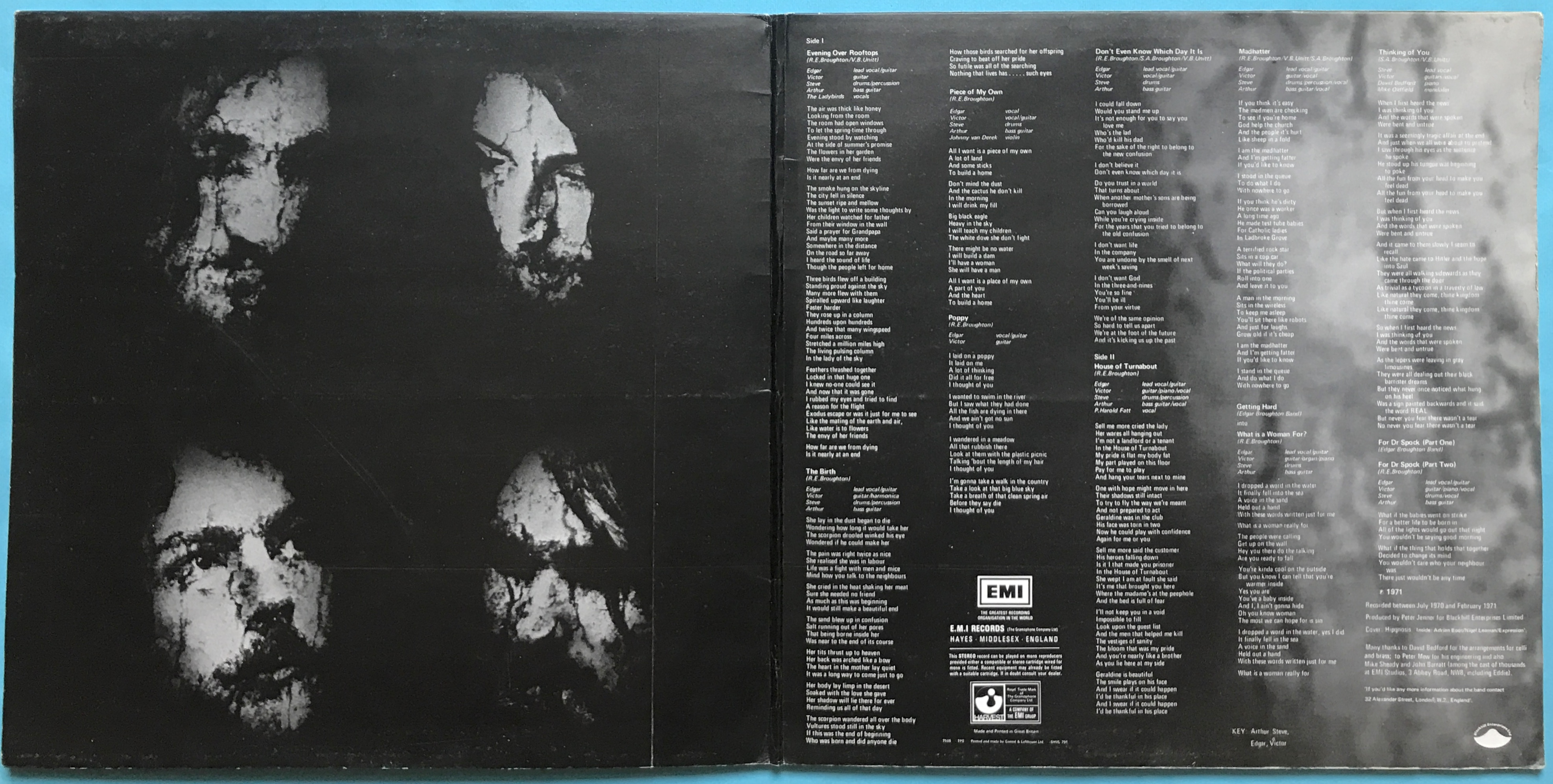 EDGAR BROUGHTON BAND - "same"  UK-orig  TEST PRESSING LP 1970 - 3