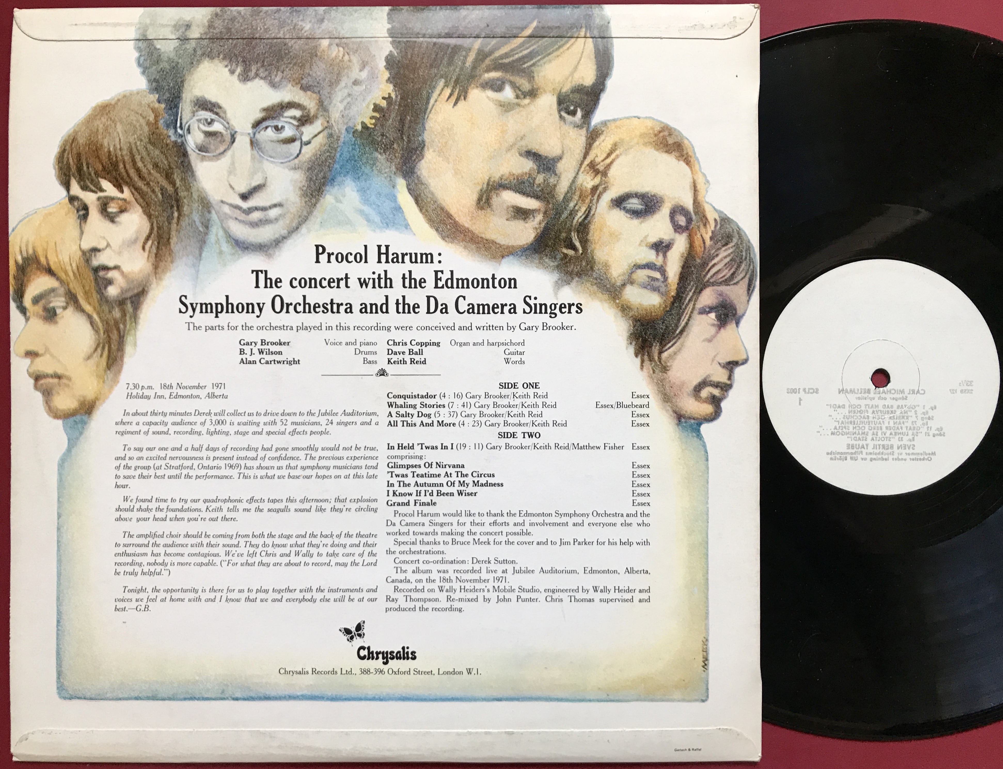 PROCOL HARUM - Live - In concert with the London Symphony Orchestra Swe-orig  TEST PRESSING LP 1972 - 2