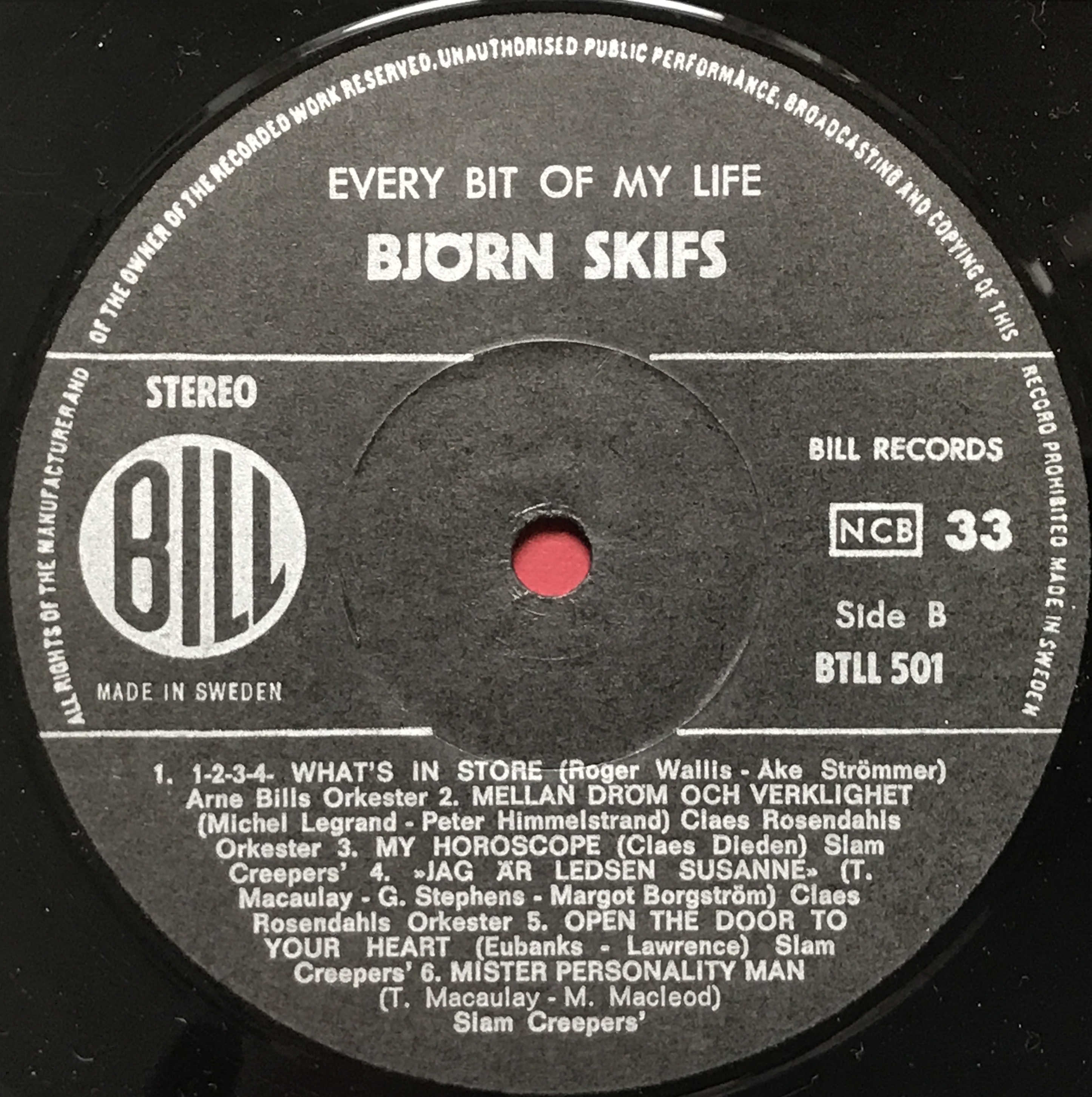 BJÖRN SKIFS - Every bit of my life Swe-orig LP 1970 - 4