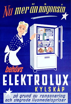 ELECTROLUX KYLSKÅP - Nu mer än någonsin..(ca 1940)