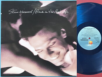 TRAFFIC / STEVIE WINWOOD - Back in the High life - ULTRA-RARE BLUE Vinyl LP 1986! 