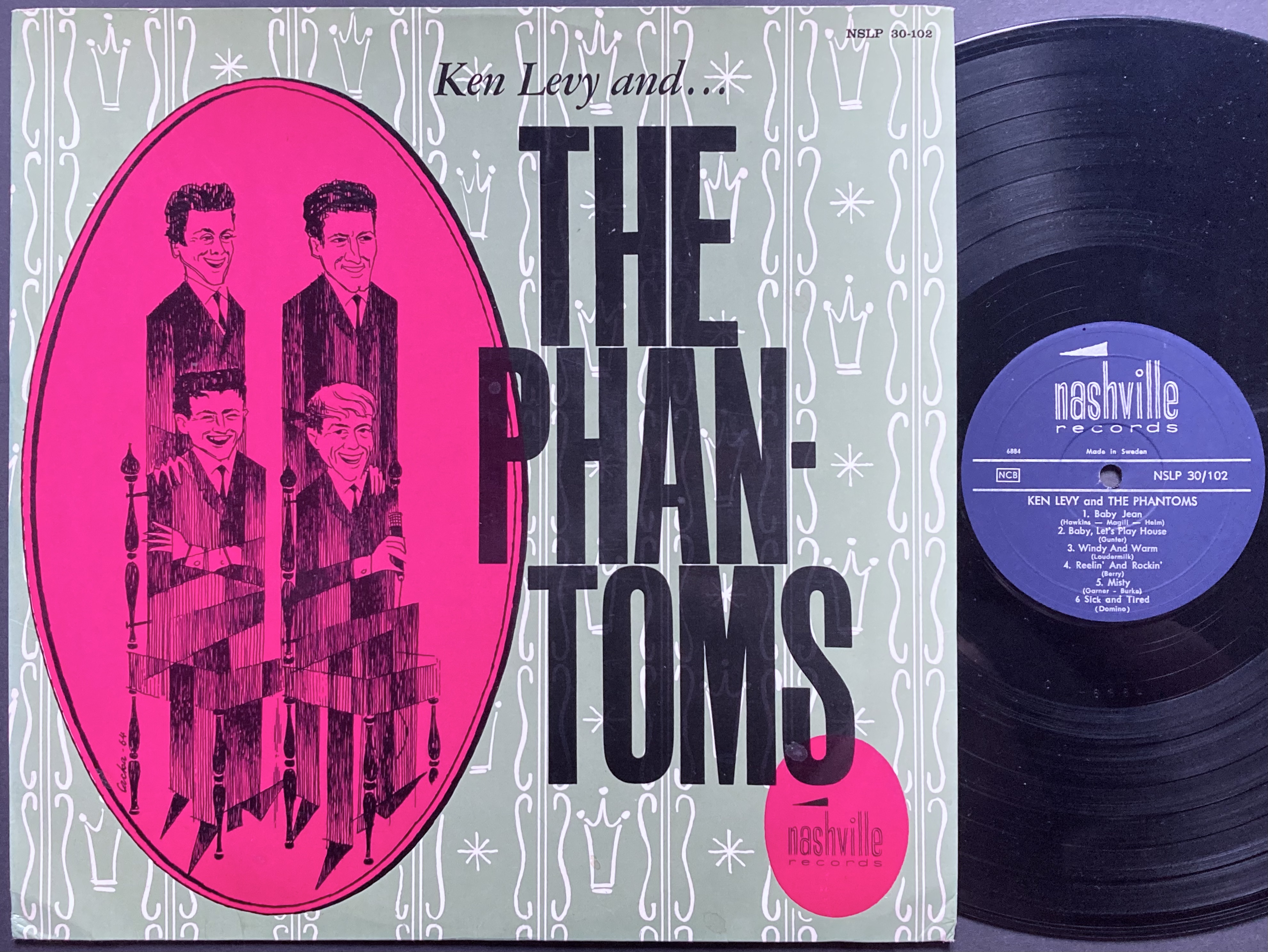 KEN LEVY & PHANTOMS - "same" Swe-orig LP 1964
