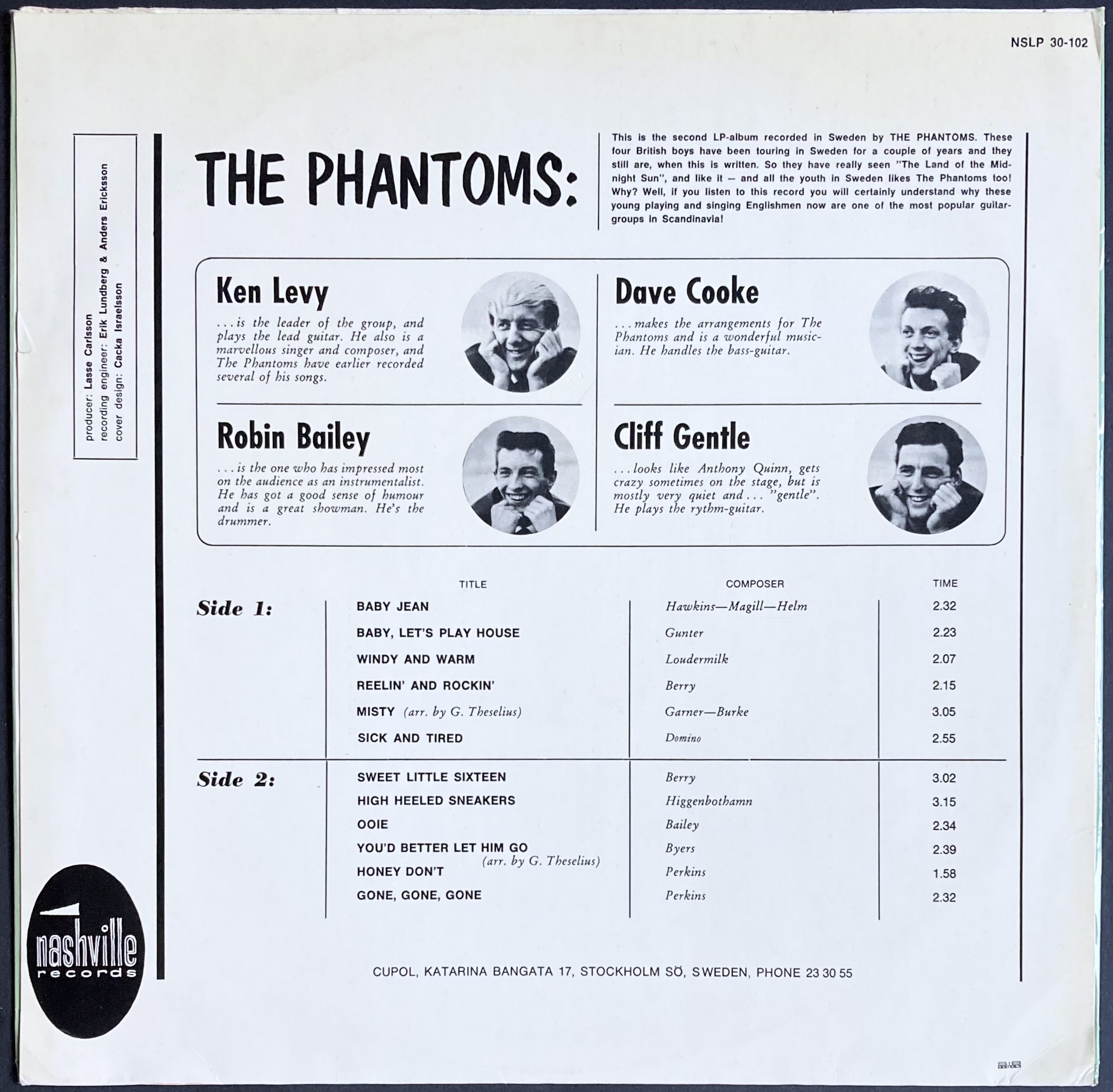 KEN LEVY & PHANTOMS - "same" Swe-orig LP 1964 - 3