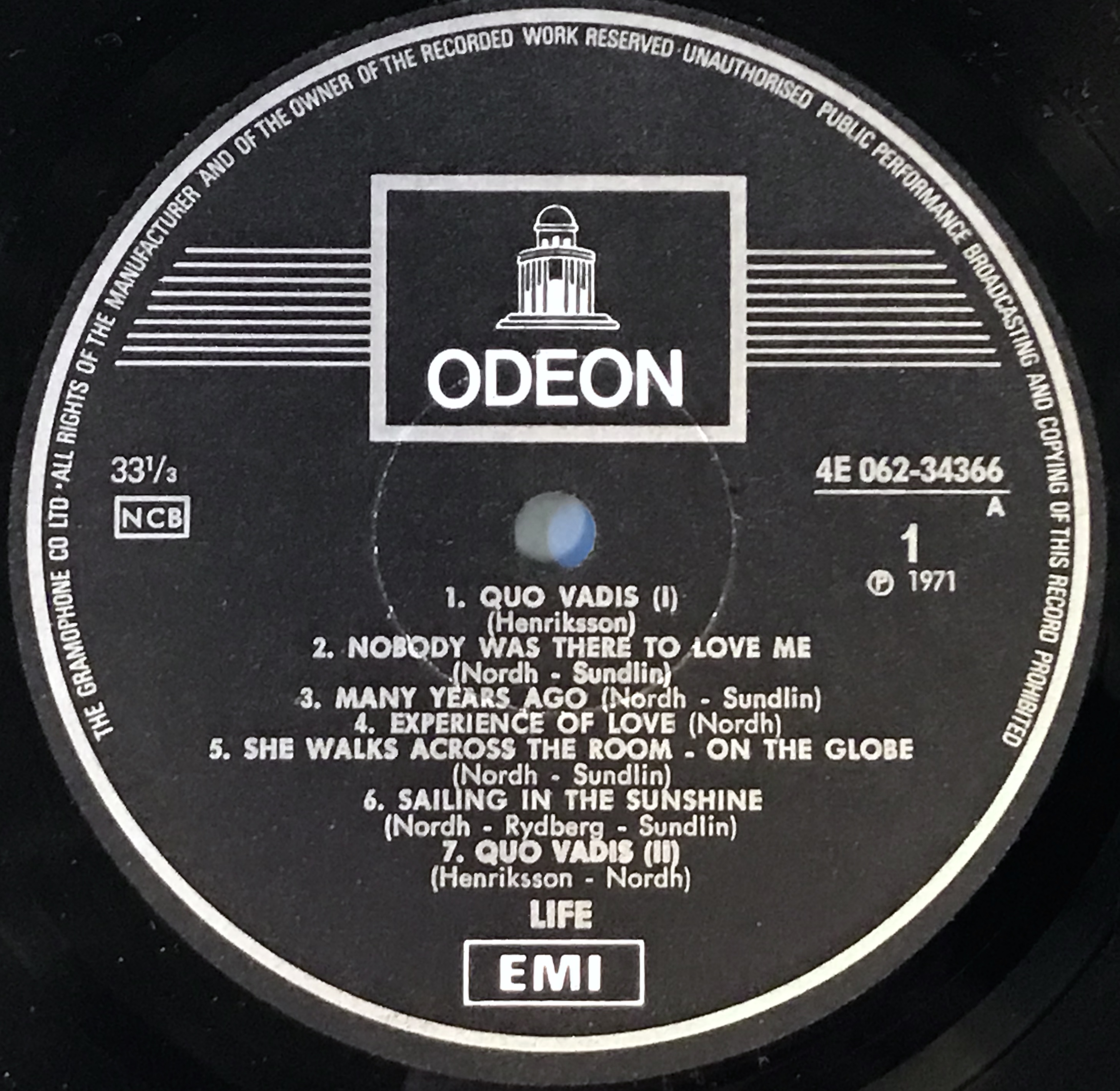 LIFE -"same" Swe-orig LP 1971 ENGELSK version - 5