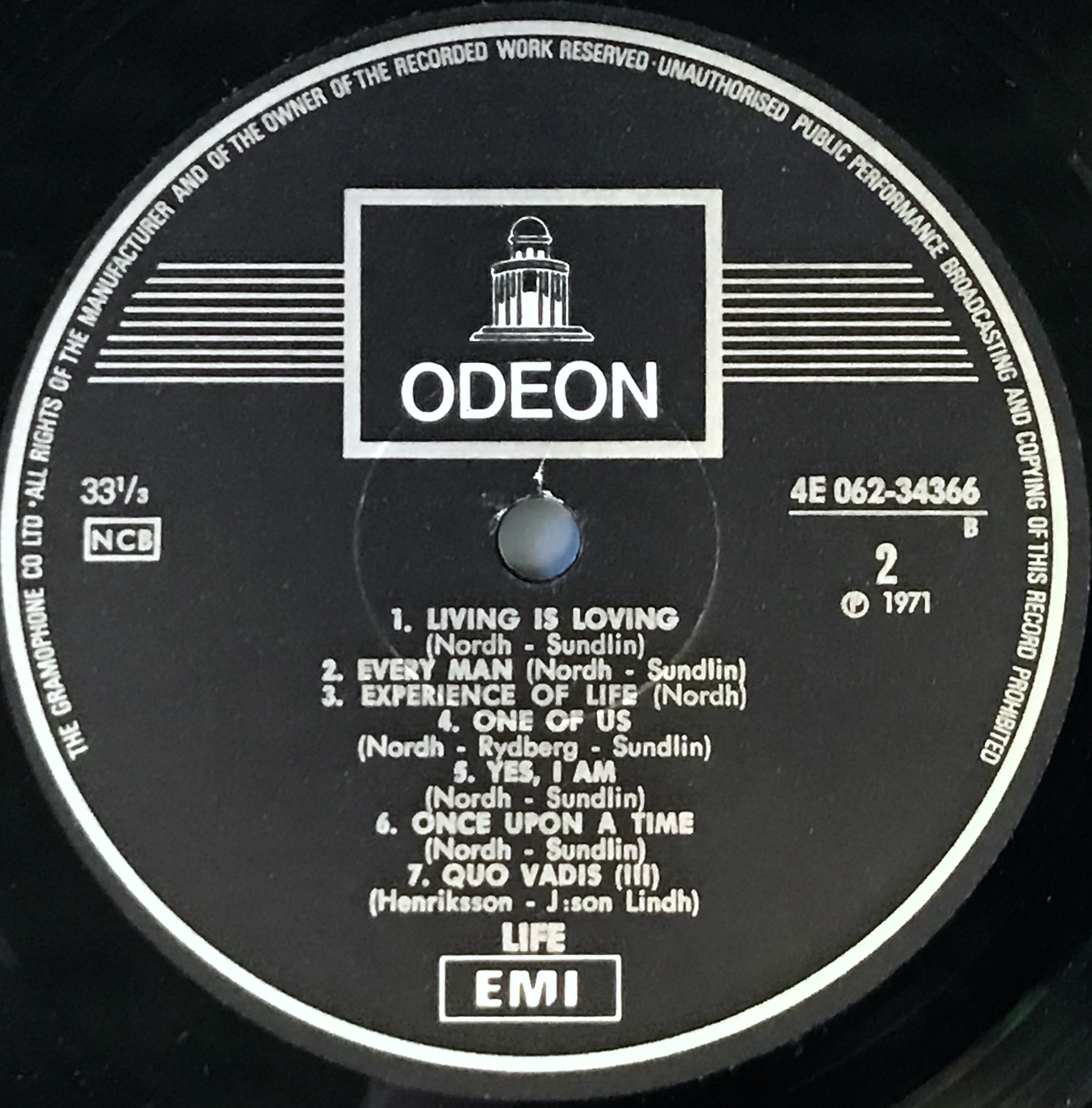 LIFE -"same" Swe-orig LP 1971 ENGELSK version - 6