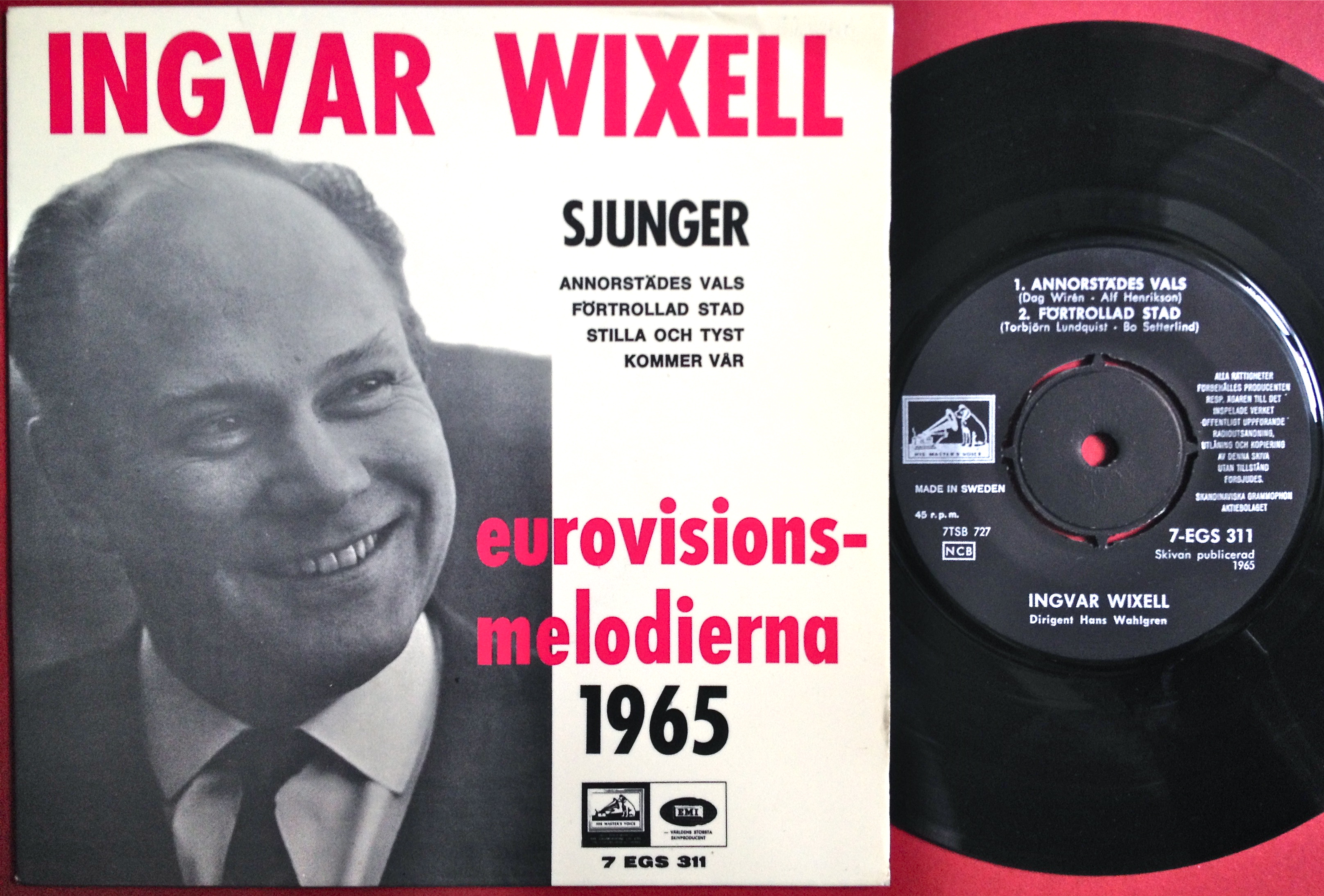 INGVAR WIXELL - Sjunger Eurovisionsmelodierna Swe EP 1965