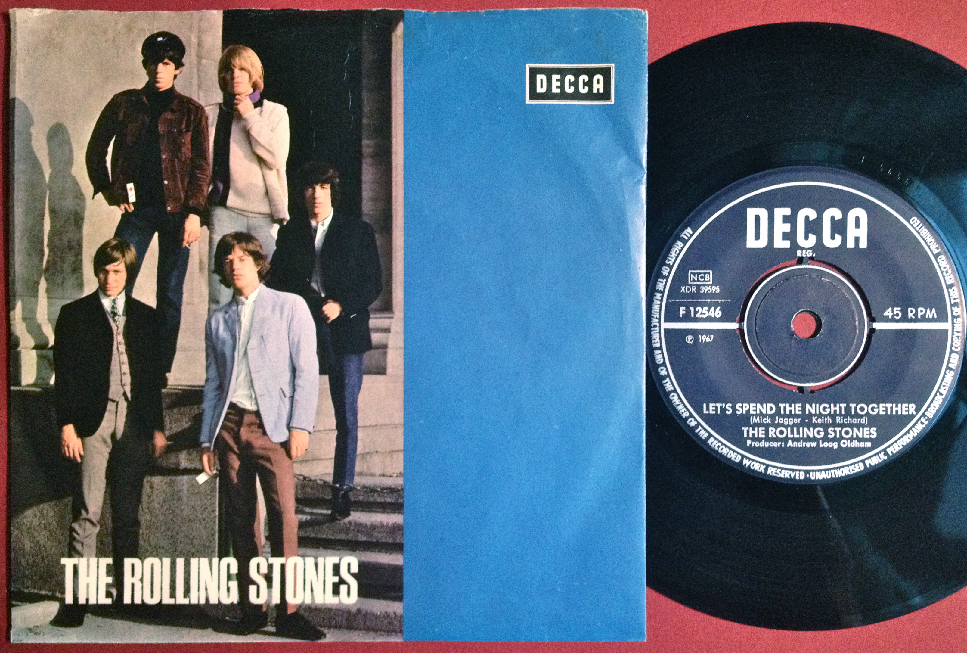 ROLLING STONES - Let´s spend the night together NO title ONE side Swe PS 1967
