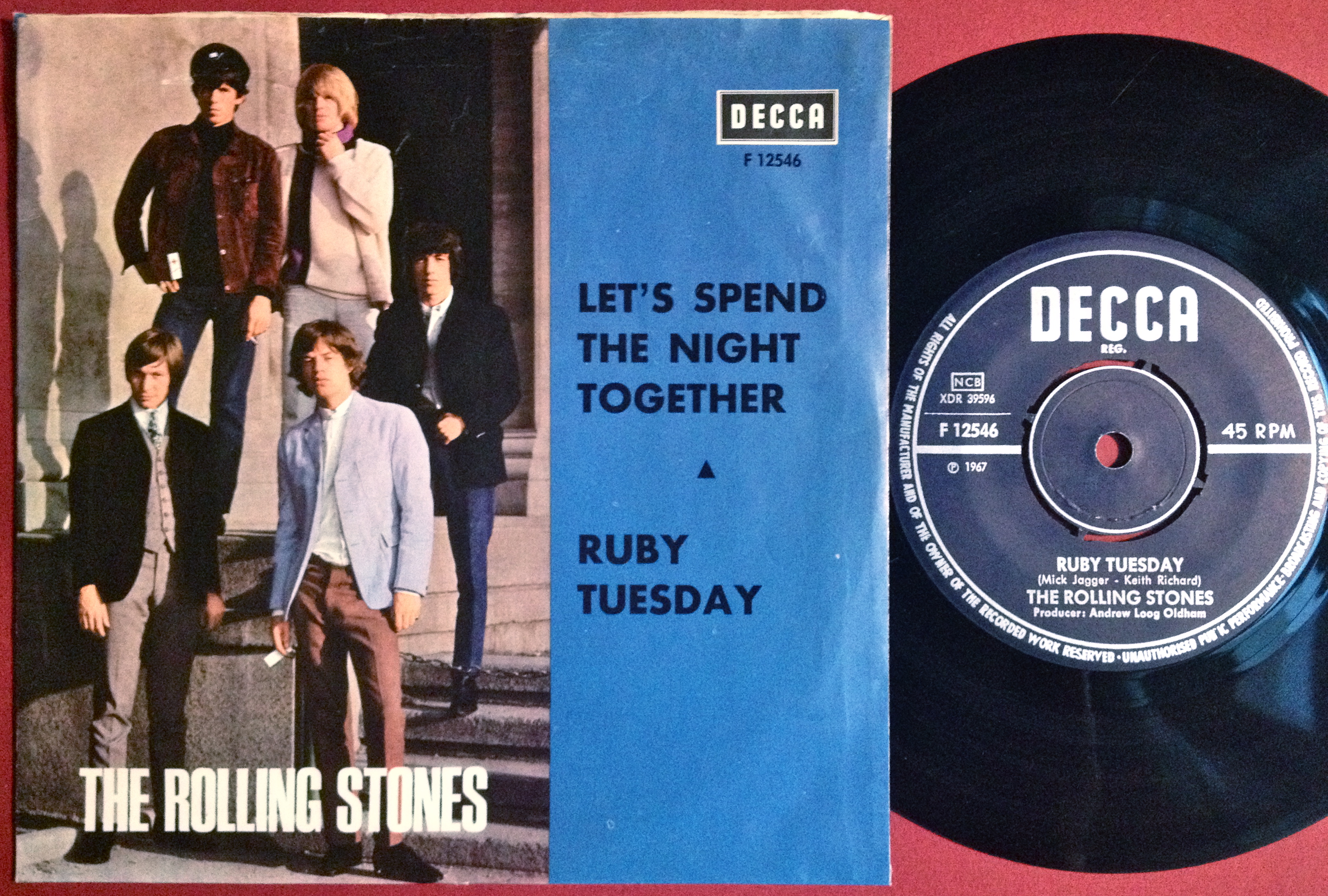 ROLLING STONES - Let´s spend the night together NO title ONE side Swe PS 1967 - 2