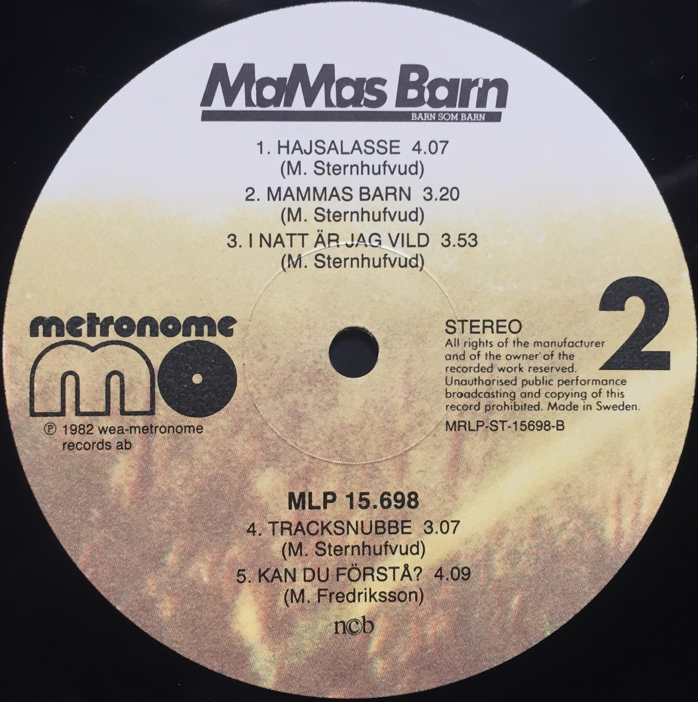 MAMAS BARN - Barn som barn Swe-orig LP 1982 + PROMO flyer - 4