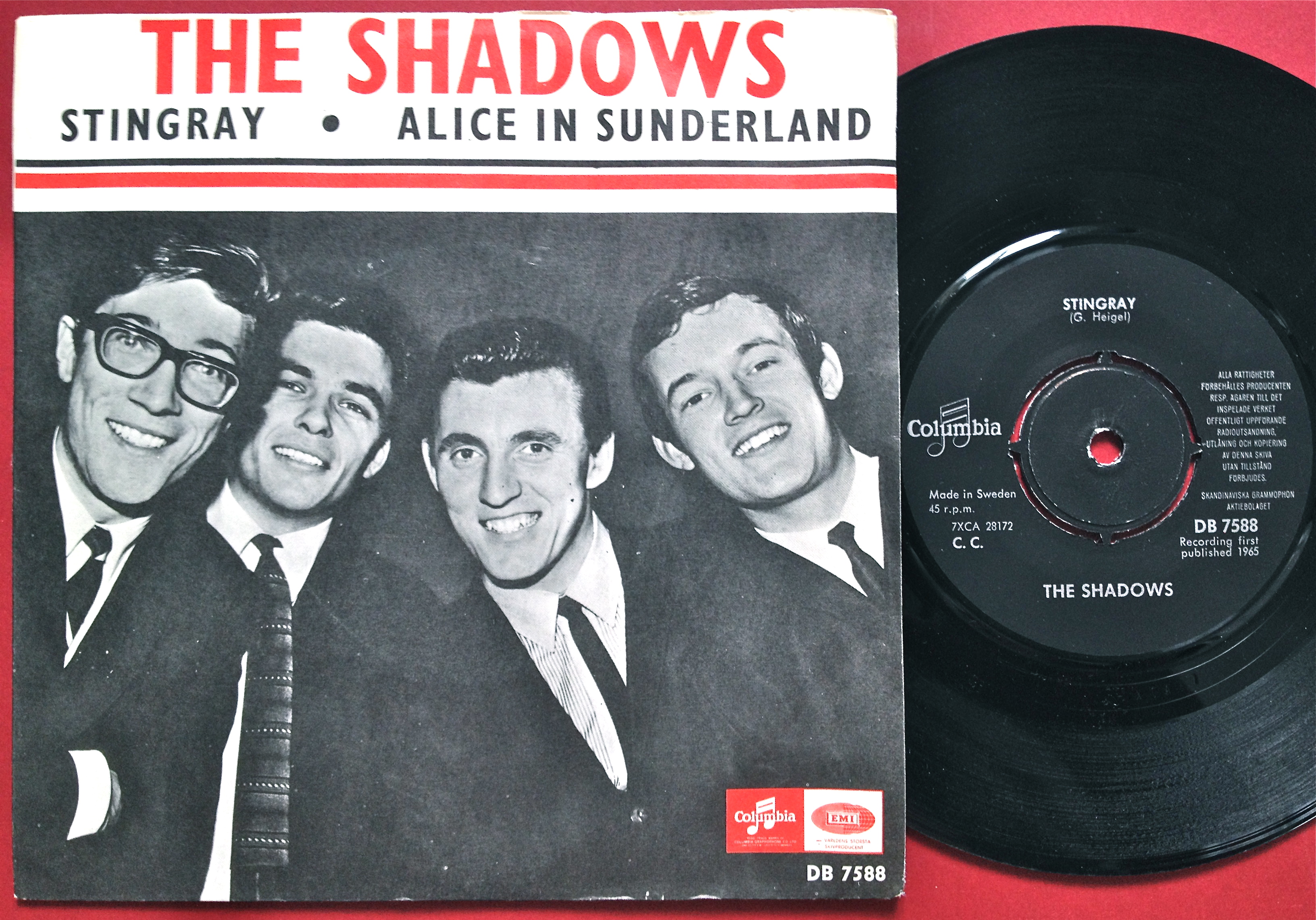 SHADOWS - Alice in Sunderland Swe PS 1965