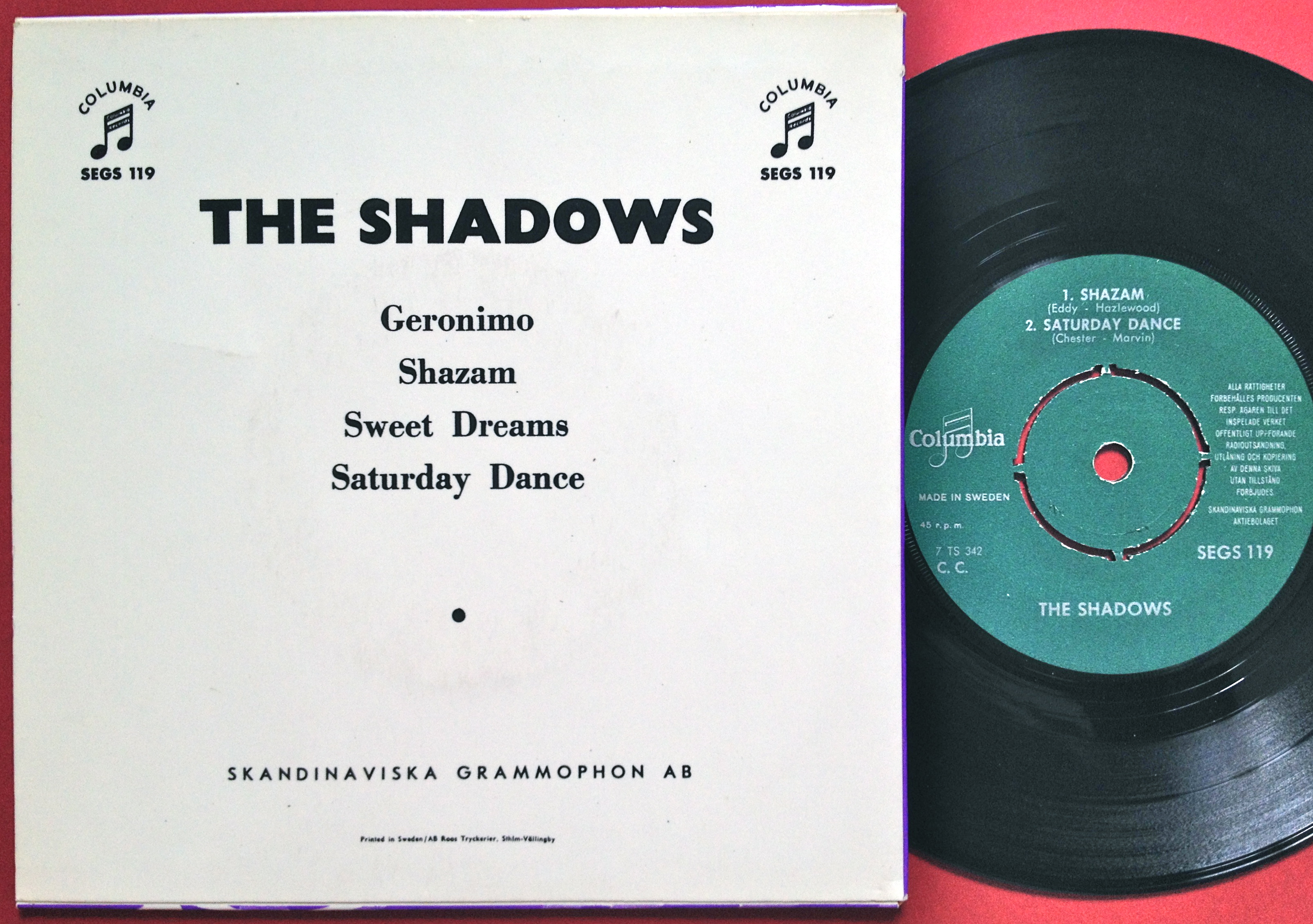 SHADOWS - Geronimo +3 Swe EP 1963 - 2