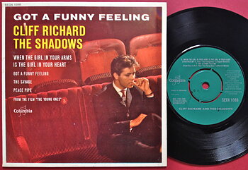 CLIFF RICHARD & SHADOWS - Got a funny feeling +3 Dansk EP 1962