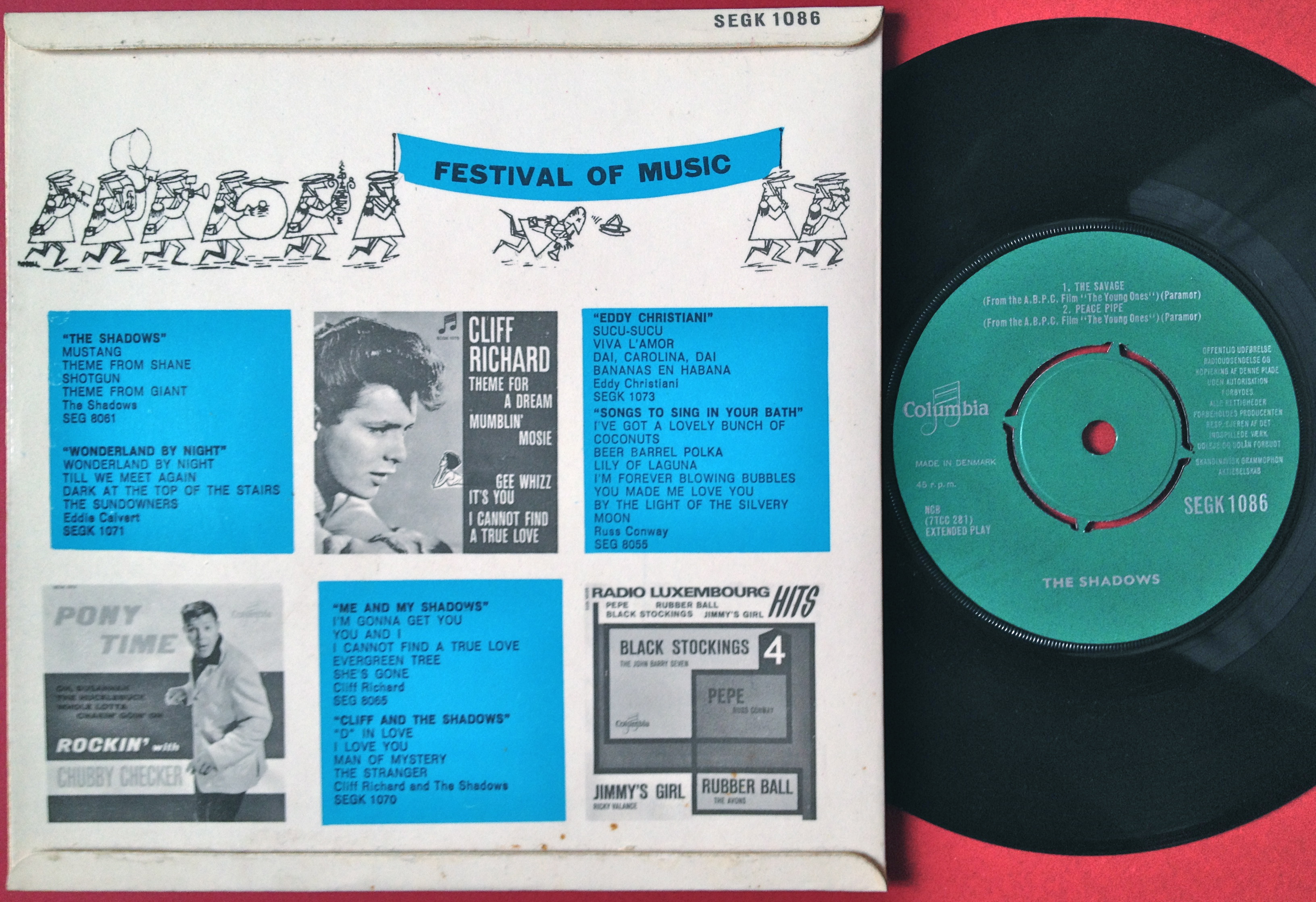 CLIFF RICHARD & SHADOWS - Got a funny feeling +3 Danish EP 1962 - 2