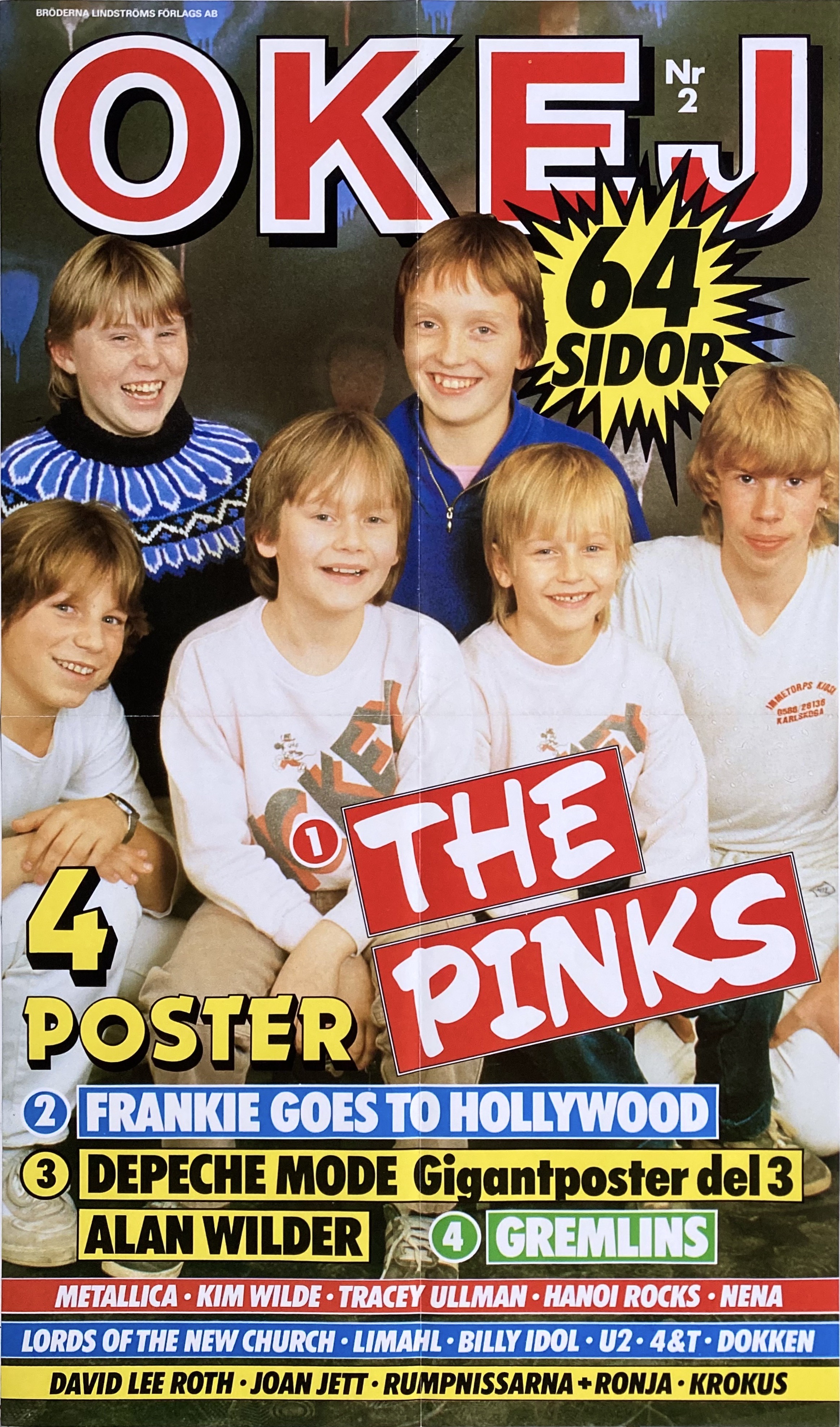 OKEJ Nr 2 - THE PINKS, DEPECHE MODE Löpsedel (1985)  - 2