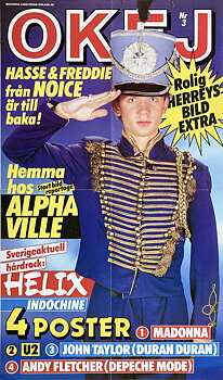 OKEJ Nr 3 - HERREYS, ALPHAVILLE, NOICE Löpsedel (1985) 