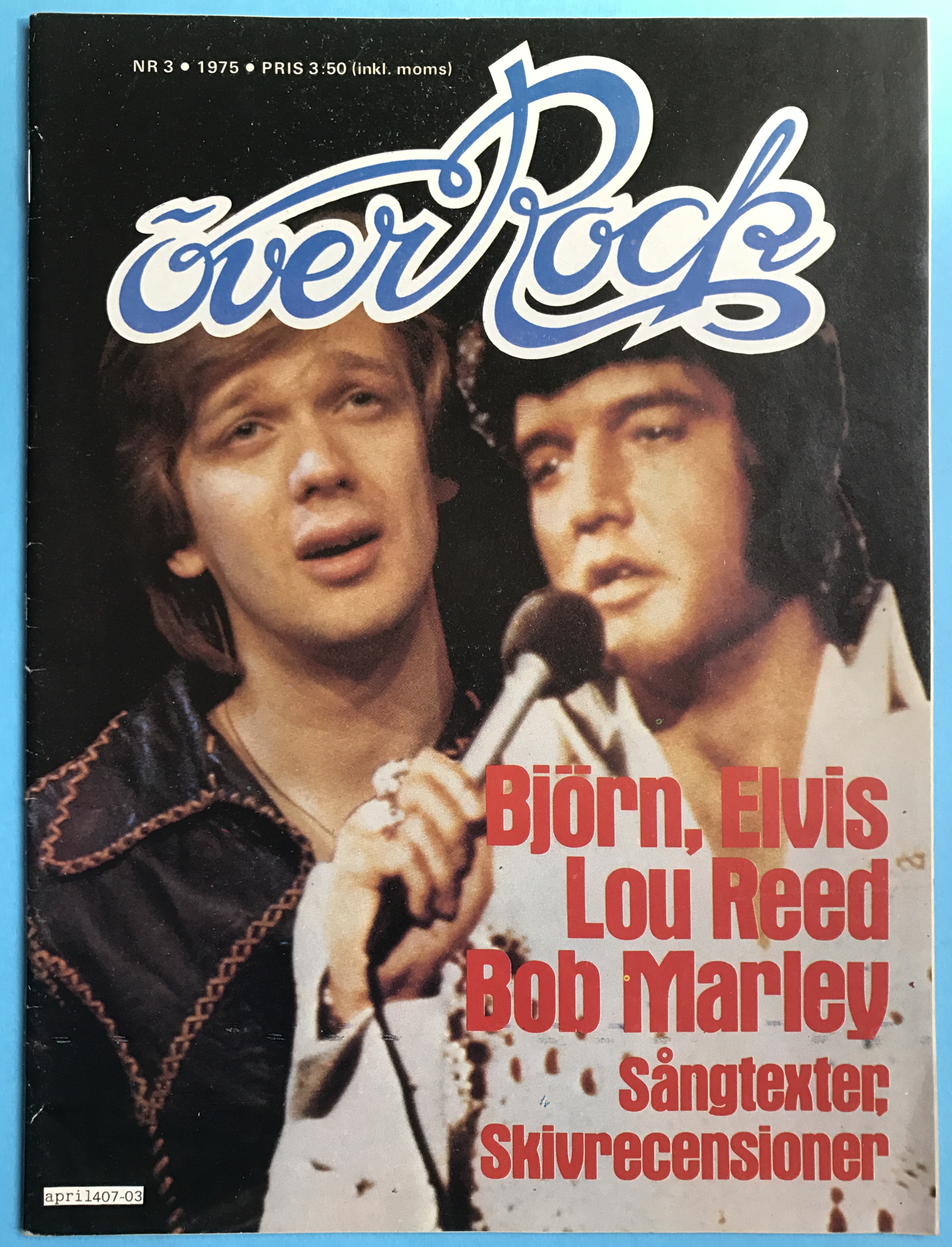 ÖVERROCK No 3 1975 - ELVIS omslag