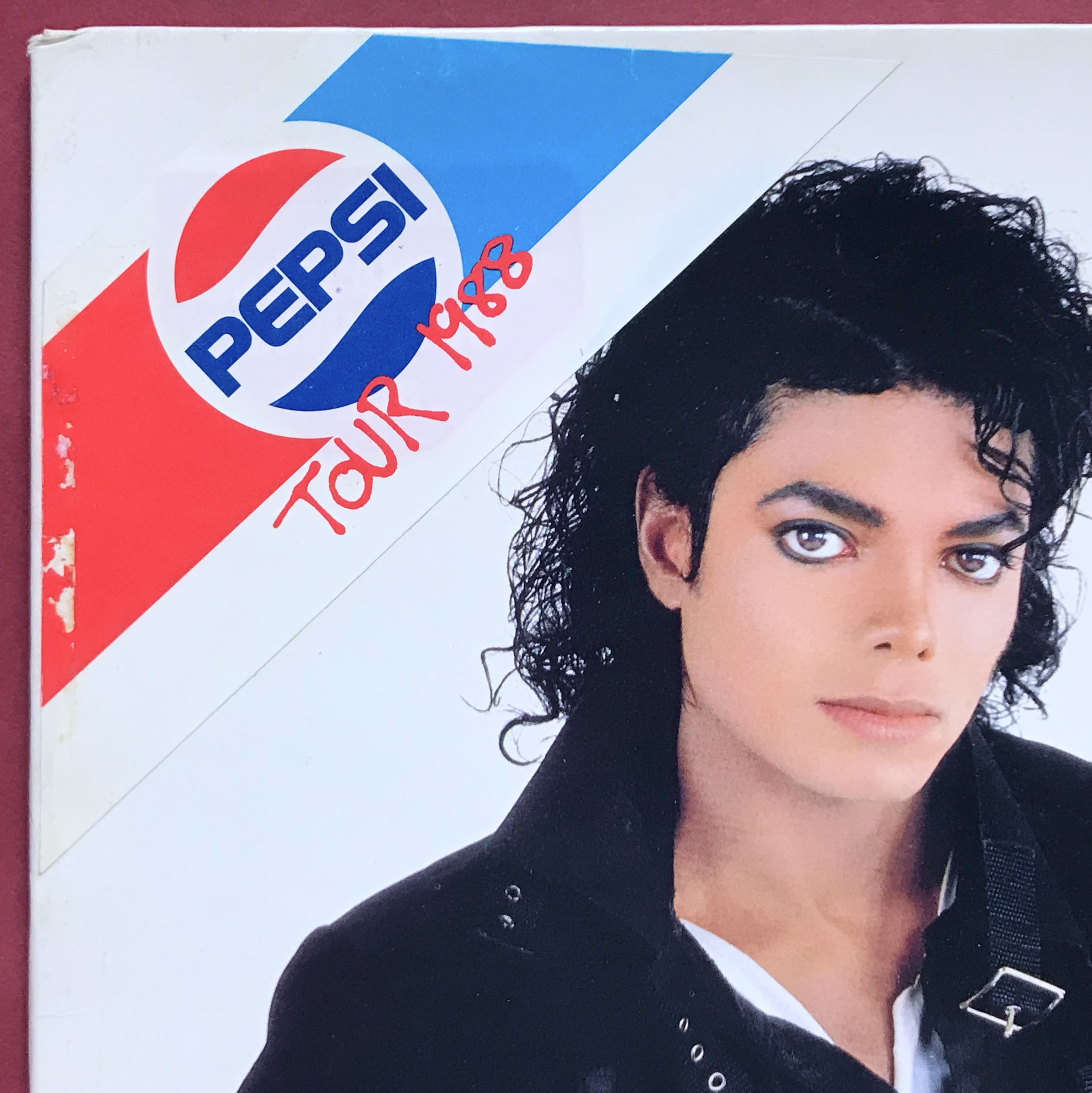 Bad record album poster 1988 Michael Jackson 