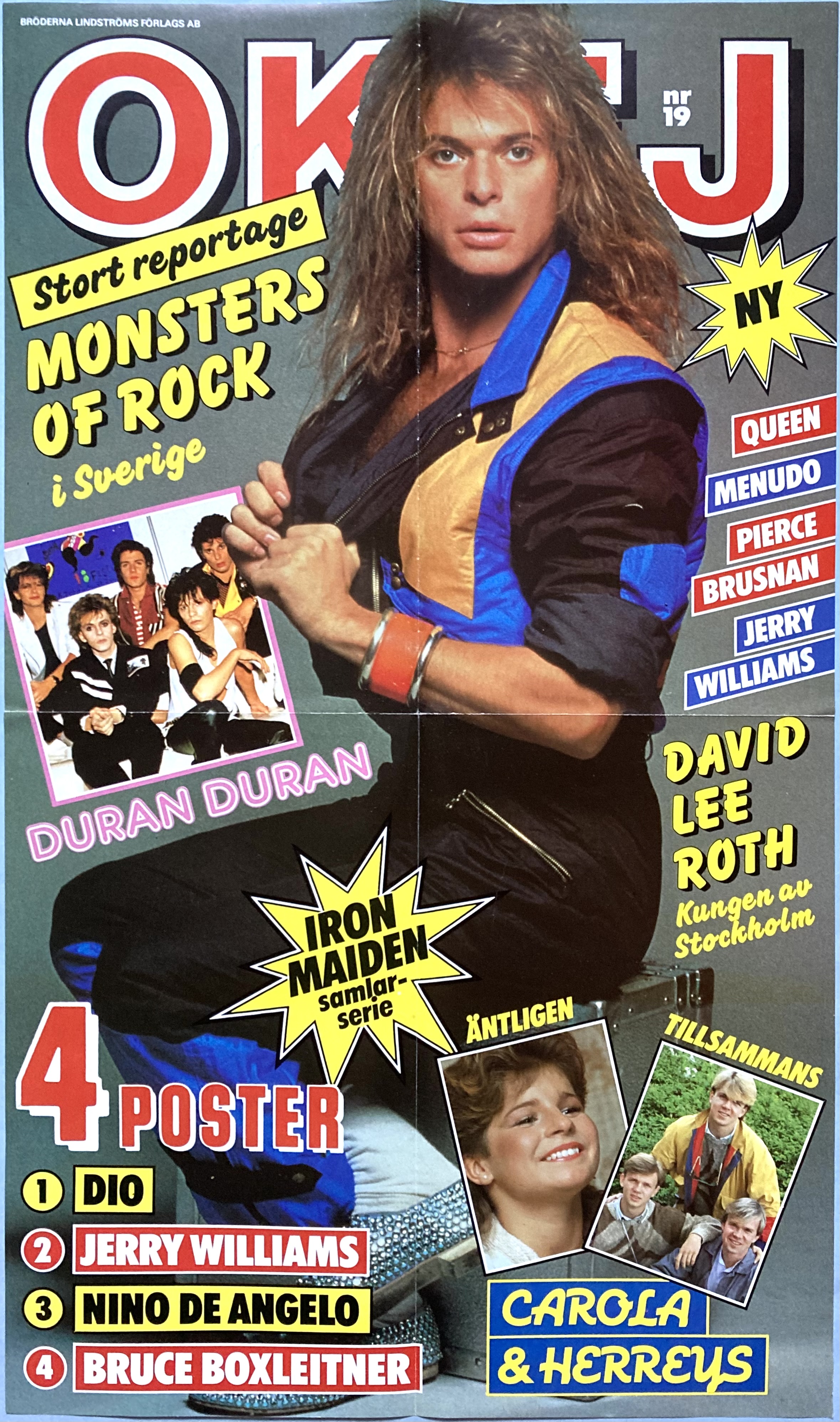 OKEJ Nr 19 - DAVID LEE ROTH (VAN HALEN) Löpsedel (1984) 