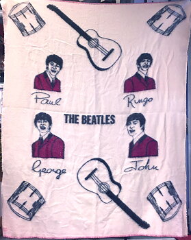 BEATLES - Jättestor FILT Witney blanket England 1964 - RARE!