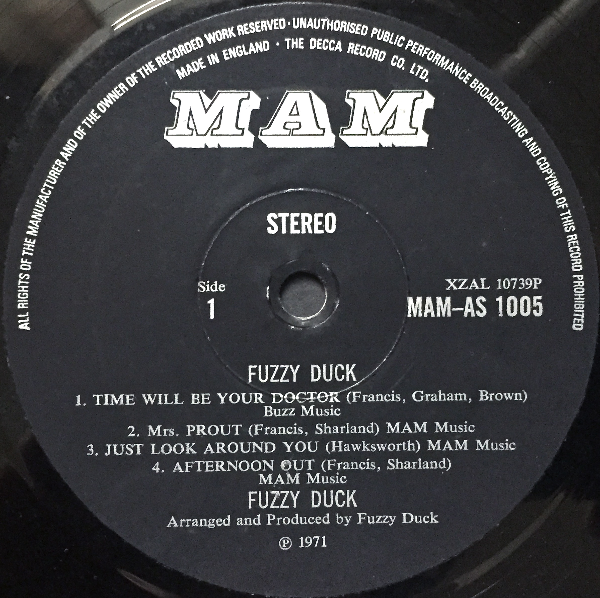 FUZZY DUCK - "same" UK-orig MAM LP 1971 - 3