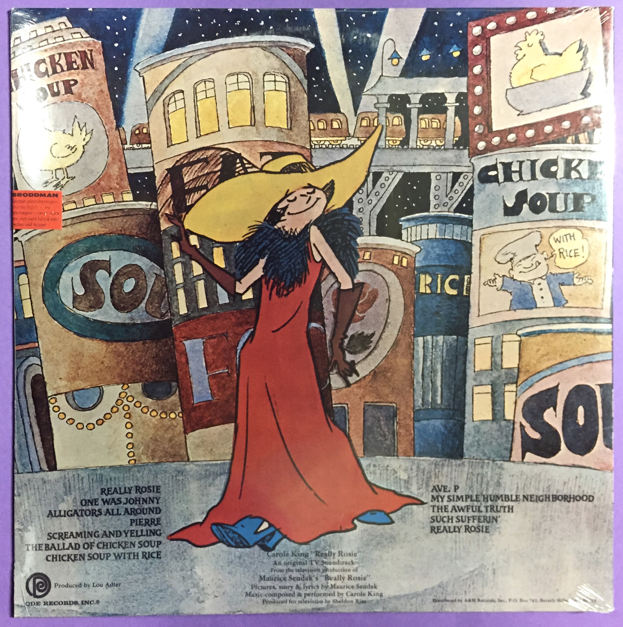 CAROLE KING - Really Rosie US-orig LP 1975 OÖPPNAD! - 2