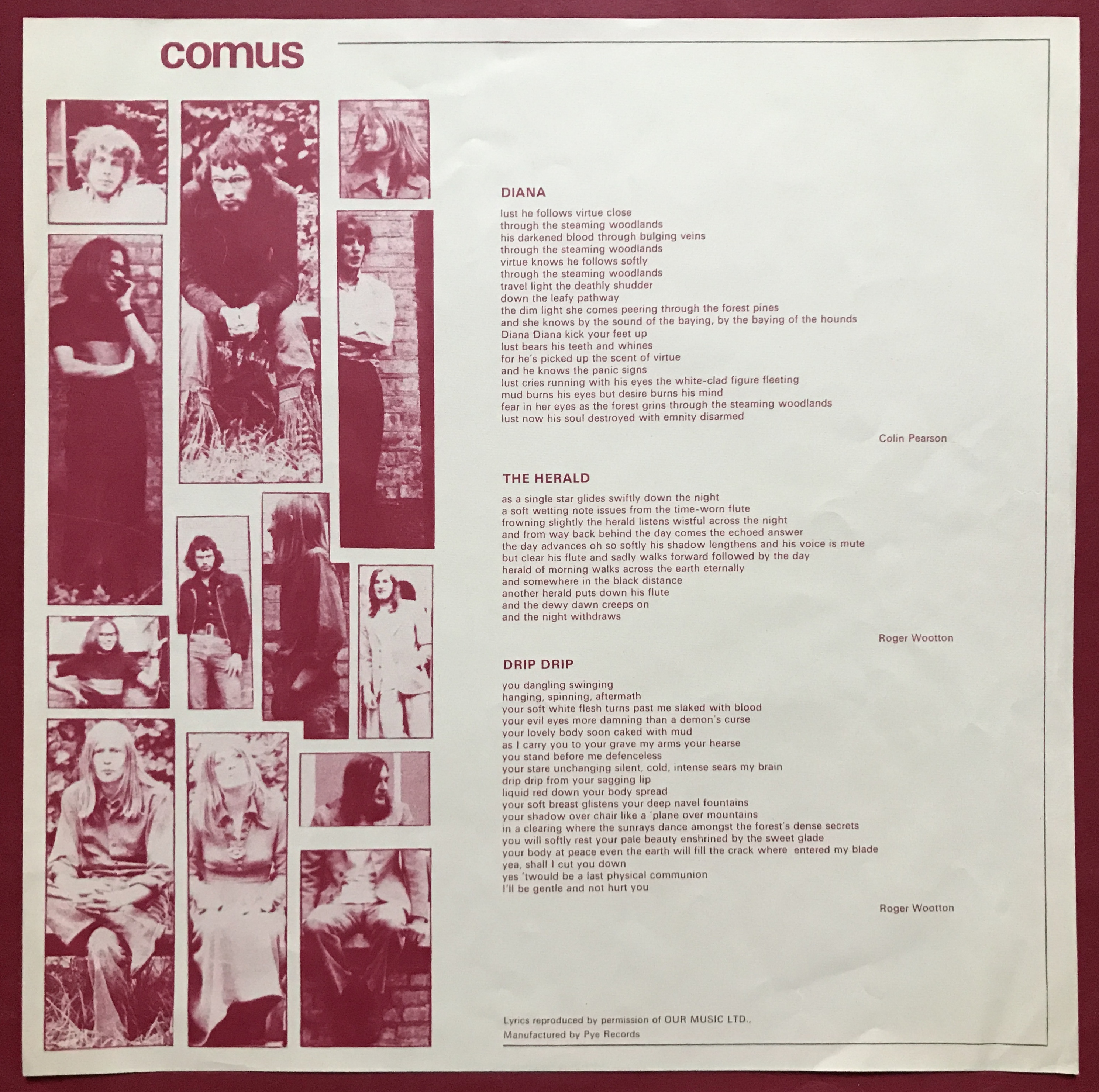 COMUS - First utterance UK-orig Dawn LP 1971 - 8