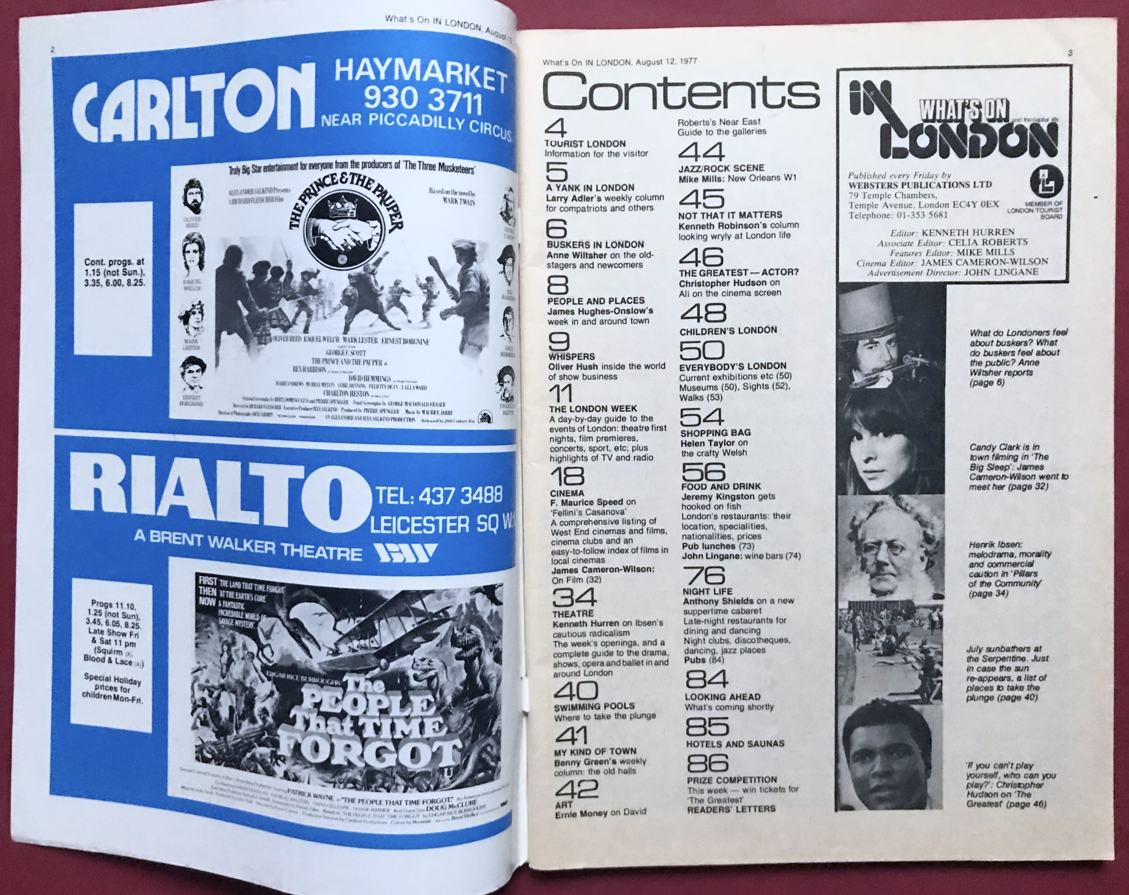 WHAT´S ON in LONDON - 12 Aug 1977 MUHAMMED ALI omslag - 4