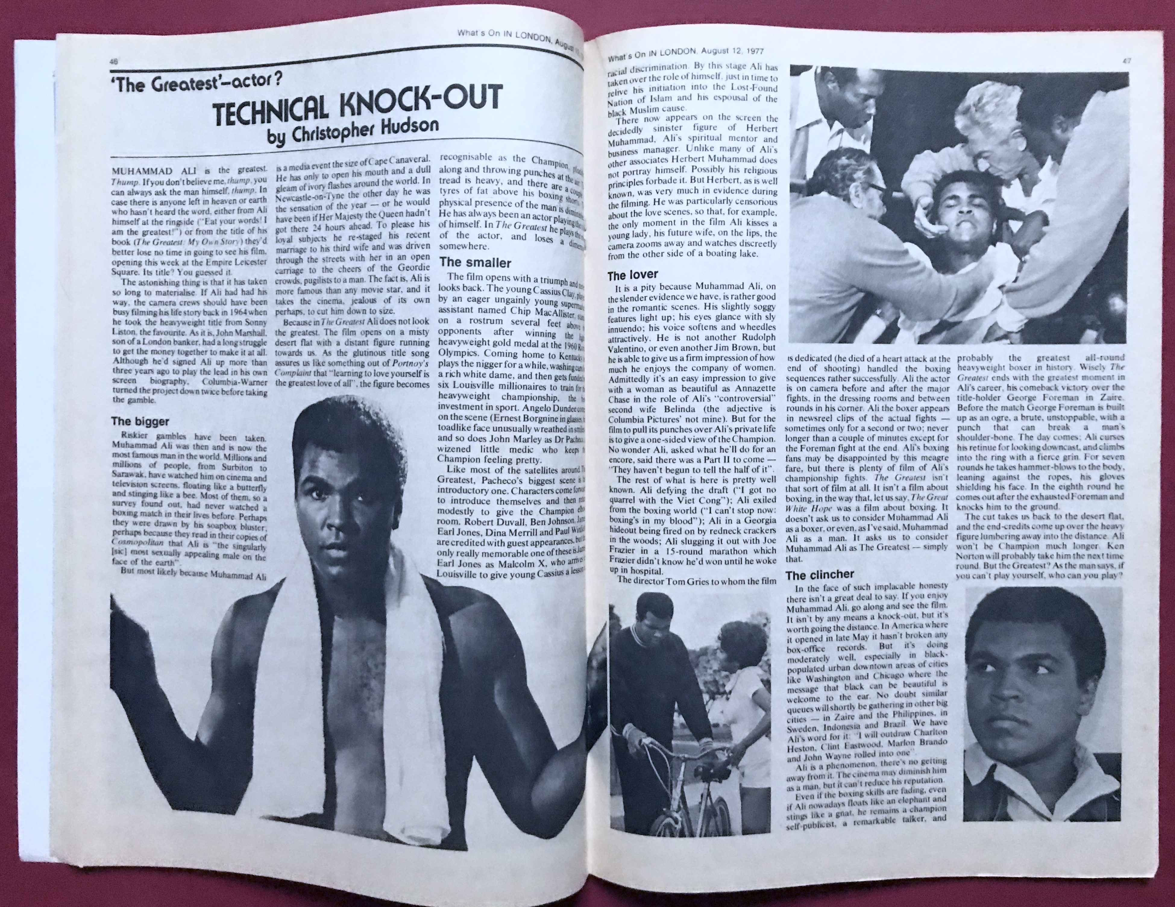 WHAT´S ON in LONDON - 12 Aug 1977 MUHAMMED ALI omslag - 3