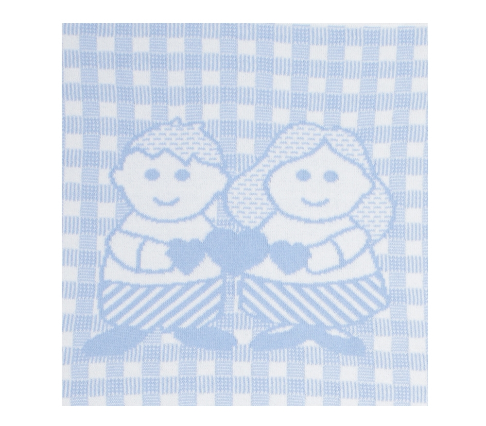Personalisierte Babydecke mit Tierkreiszeichen. Zwillinge.