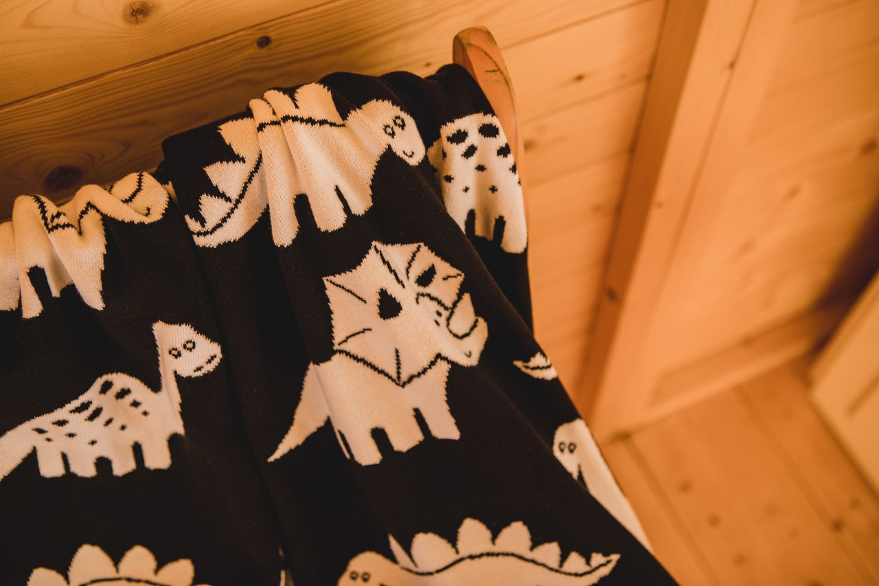 Dino - Babytæppe med navn. XXL - 12