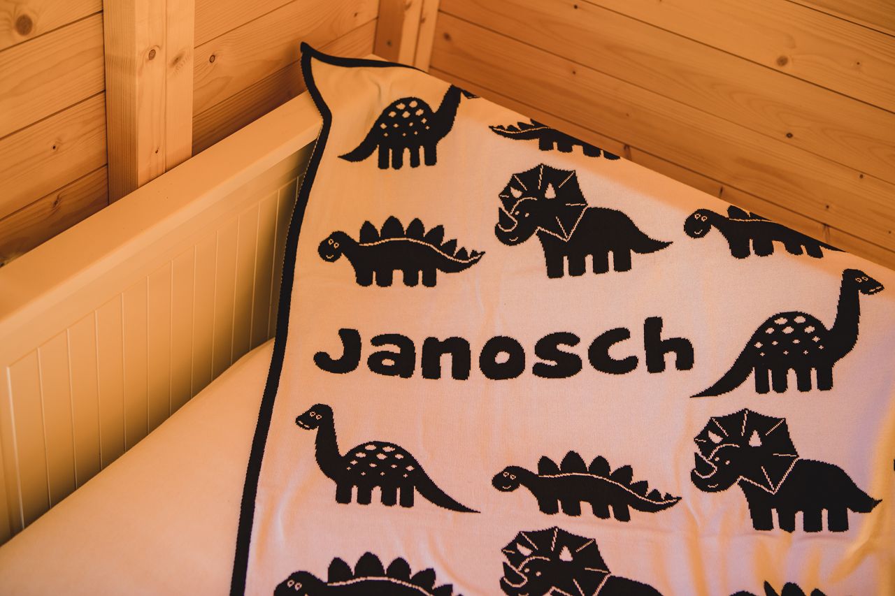 Dino - Babytæppe med navn. XXL - 6