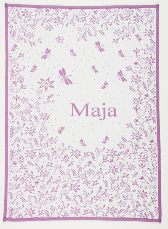 Manta de bebé con prado y nombre. Lavender  - 5