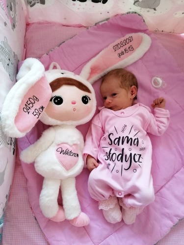 Cream Rabbit 48 cm - Metoo doll with the child's name 