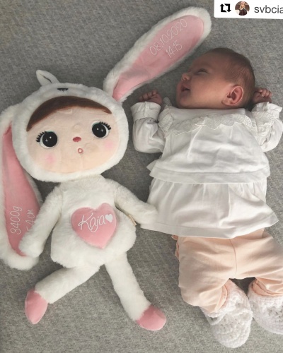 Cream Rabbit 48 cm - doll with the child's name  - 5