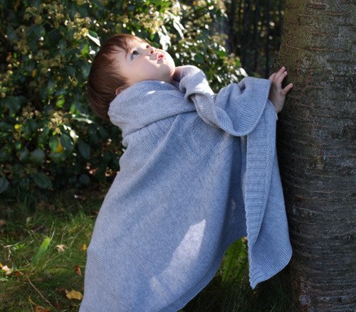 Filt för barn 100% merino-lammull, enfärgad - 3