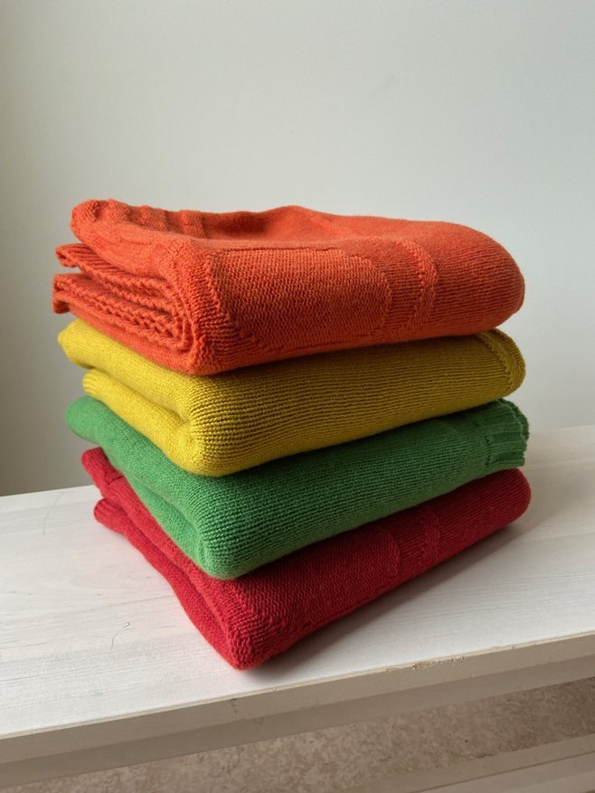 Filt för barn 100% merino-lammull, enfärgad