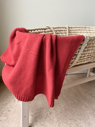 Filt för barn 100% merino-lammull, enfärgad - 8